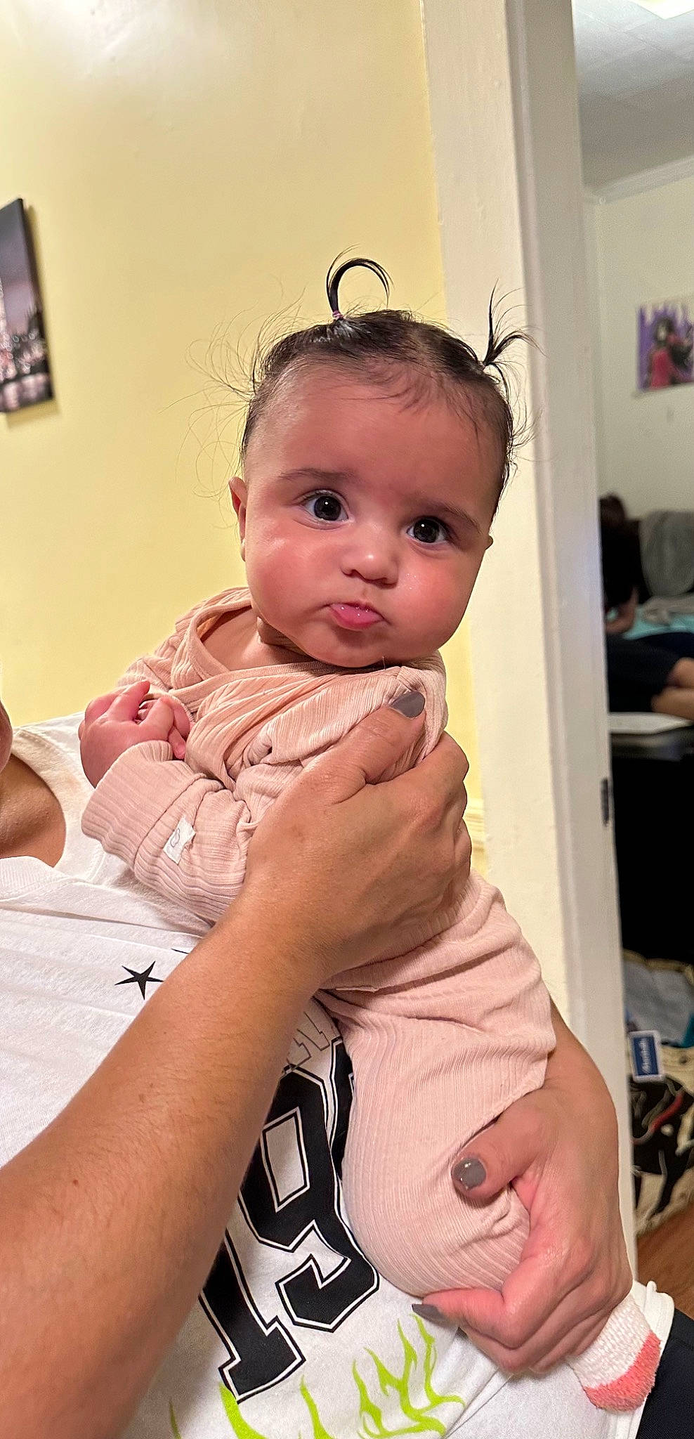 Elena joined the competition — help win amazing prizes! arm, baby, baby_toddler_clothing, cheek, comfort, eyelash, gesture, hand, happy, iris, lip, neck, nose, person, picture_frame, shoulder, skin, sleeve, thumb, toddler