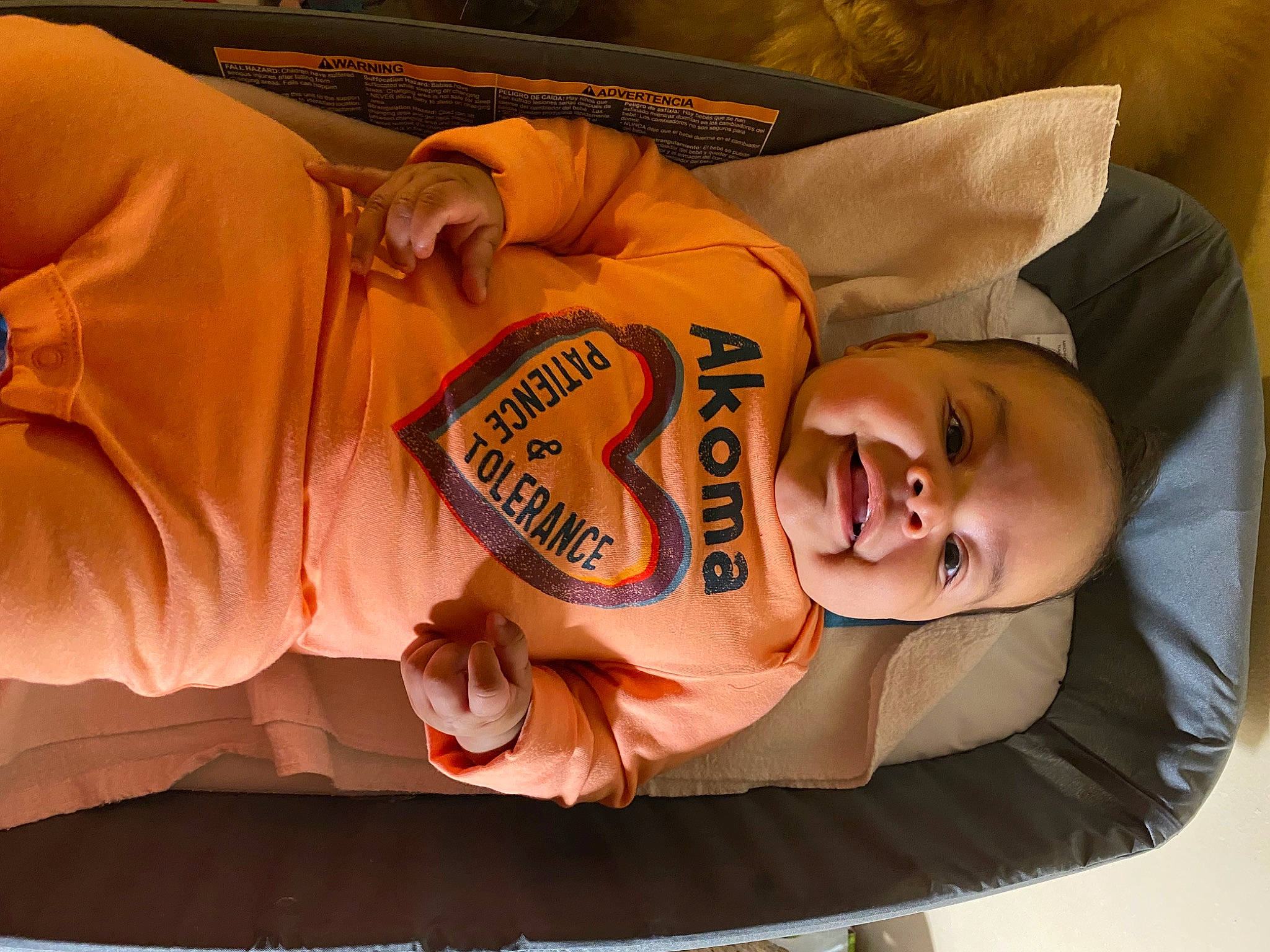 Tru joined the competition — help win amazing prizes! baby, baby_products, baby_toddler_clothing, brown, carmine, child, comfort, elbow, finger, font, linens, mammal, nap, orange, peach, person, room, sitting, sleep, sleeve