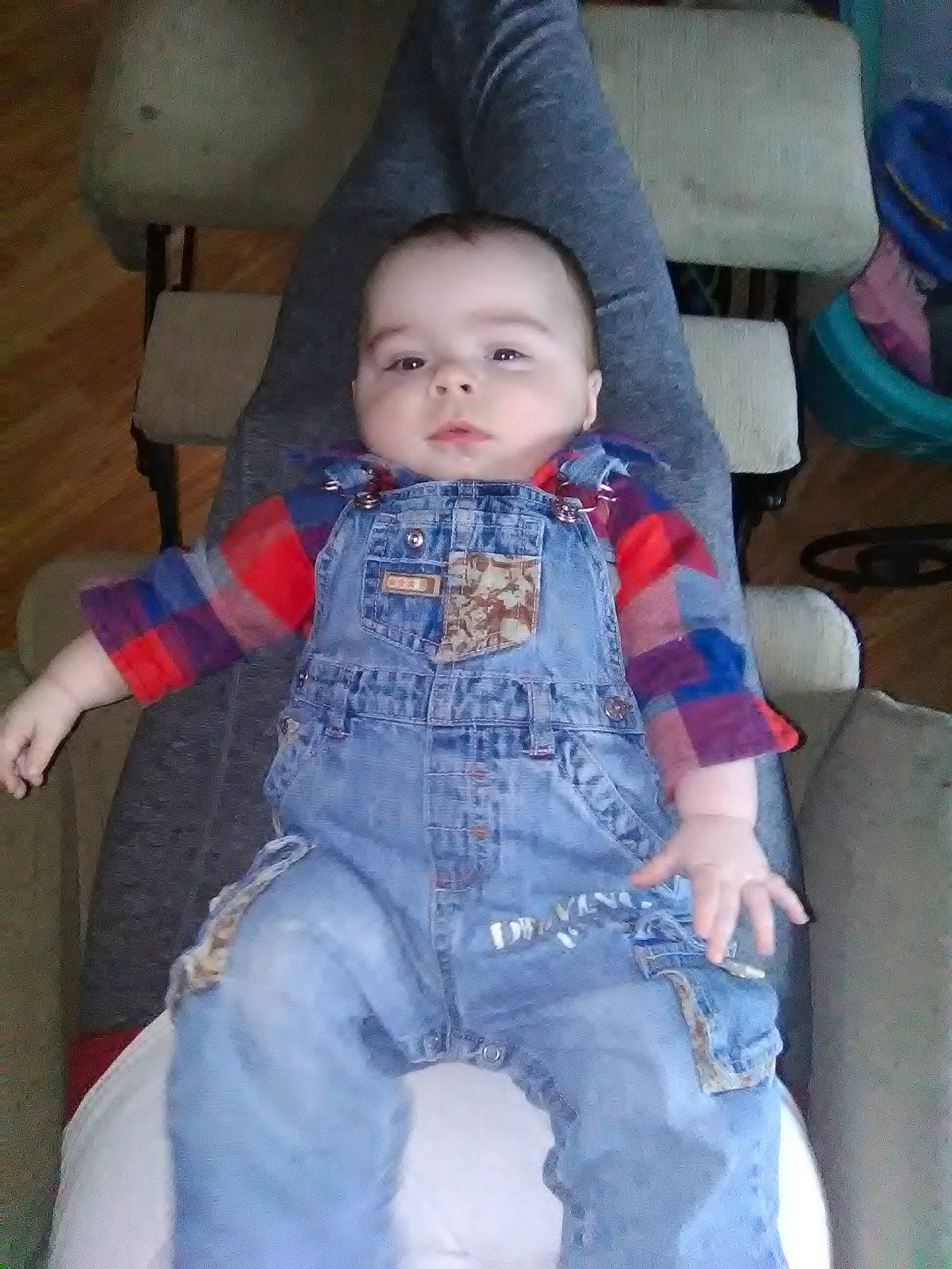 Brendon joined the competition — help win amazing prizes! baby_products, blue, boy, child, cool, day, girl, infant, jeans, person, product, sitting, textile, toddler