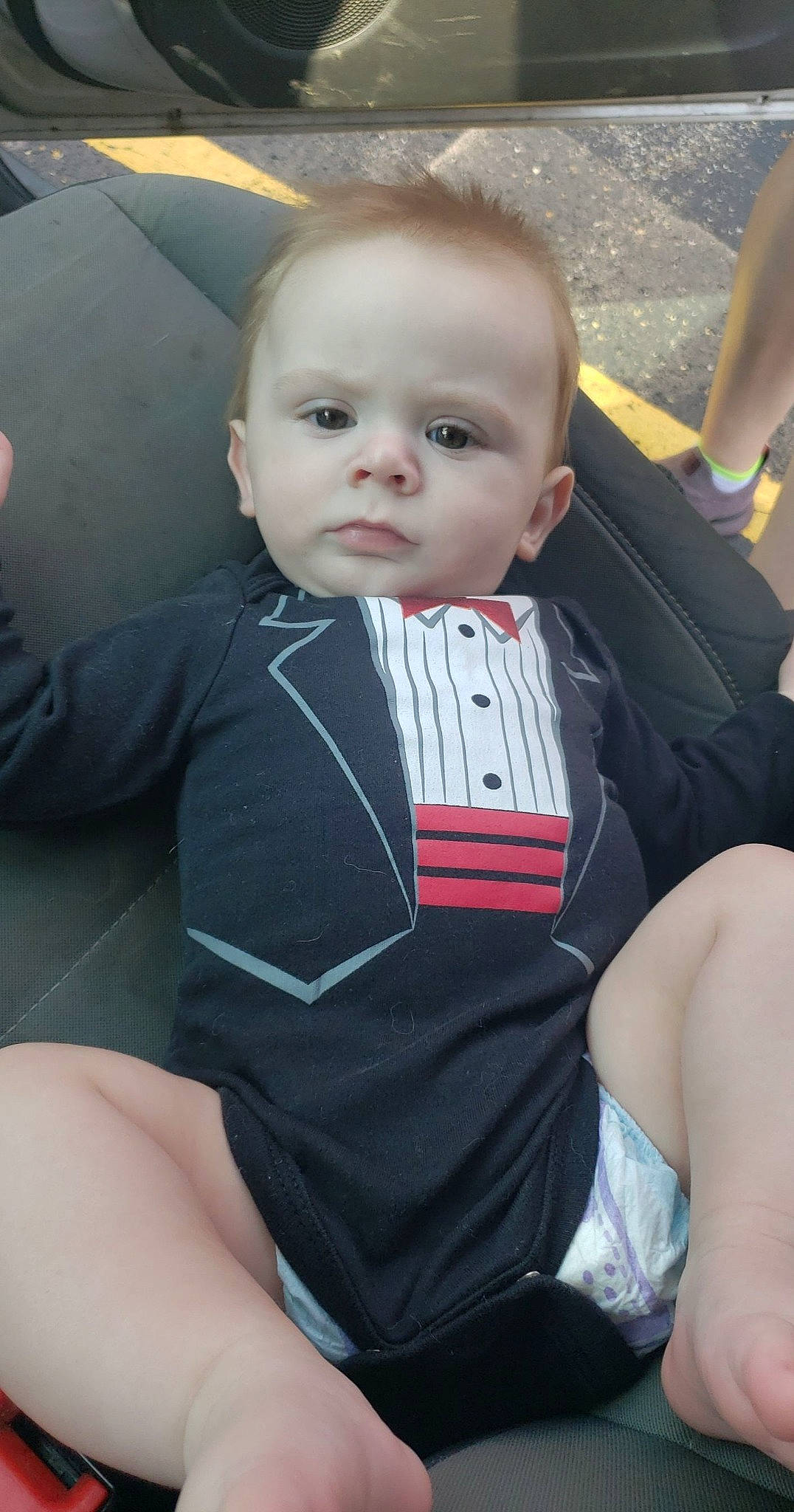 Creed joined the competition — help win amazing prizes! baby, baby_products, baby_toddler_clothing, chair, cheek, comfort, elbow, formal_wear, happy, iris, joint, muscle, neck, person, shoulder, sitting, skin, sleeve, t_shirt, thigh