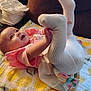 Kaiya joined the competition — help win amazing prizes! baby, blanket, cheerful, child, couch, cute, diapers, feet, floral_pattern, hands, happy, indoor, infant, lying_down, person, pink_clothing, playful, smiling, soft_toy, white_tights
