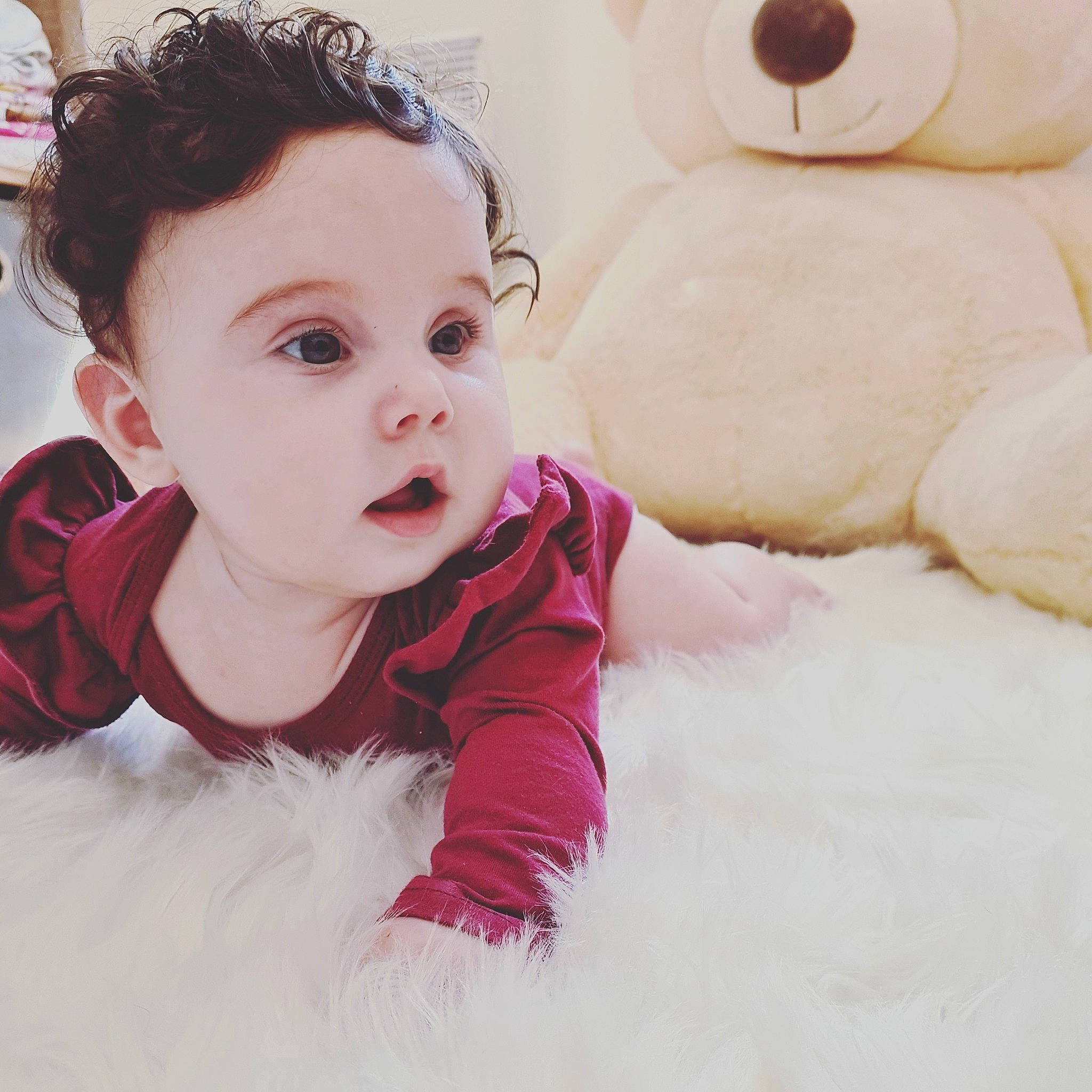 Thaïs a rejoint le concours — aidez-le/la à gagner de superbes lots ! baby, beauty, cheek, child, eye, face, facial_expression, fun, fur, happy, head, lip, mouth, nose, organ, person, pink, skin, smile, toddler