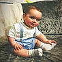 Matteo joined the competition — help win amazing prizes! baby, child, sitting, couch, white_shirt, blue_suspender, socks, indoor, plush, cute, portrait, smiling, infant, furniture, homedecor, skin, face, hand, foot, cozy