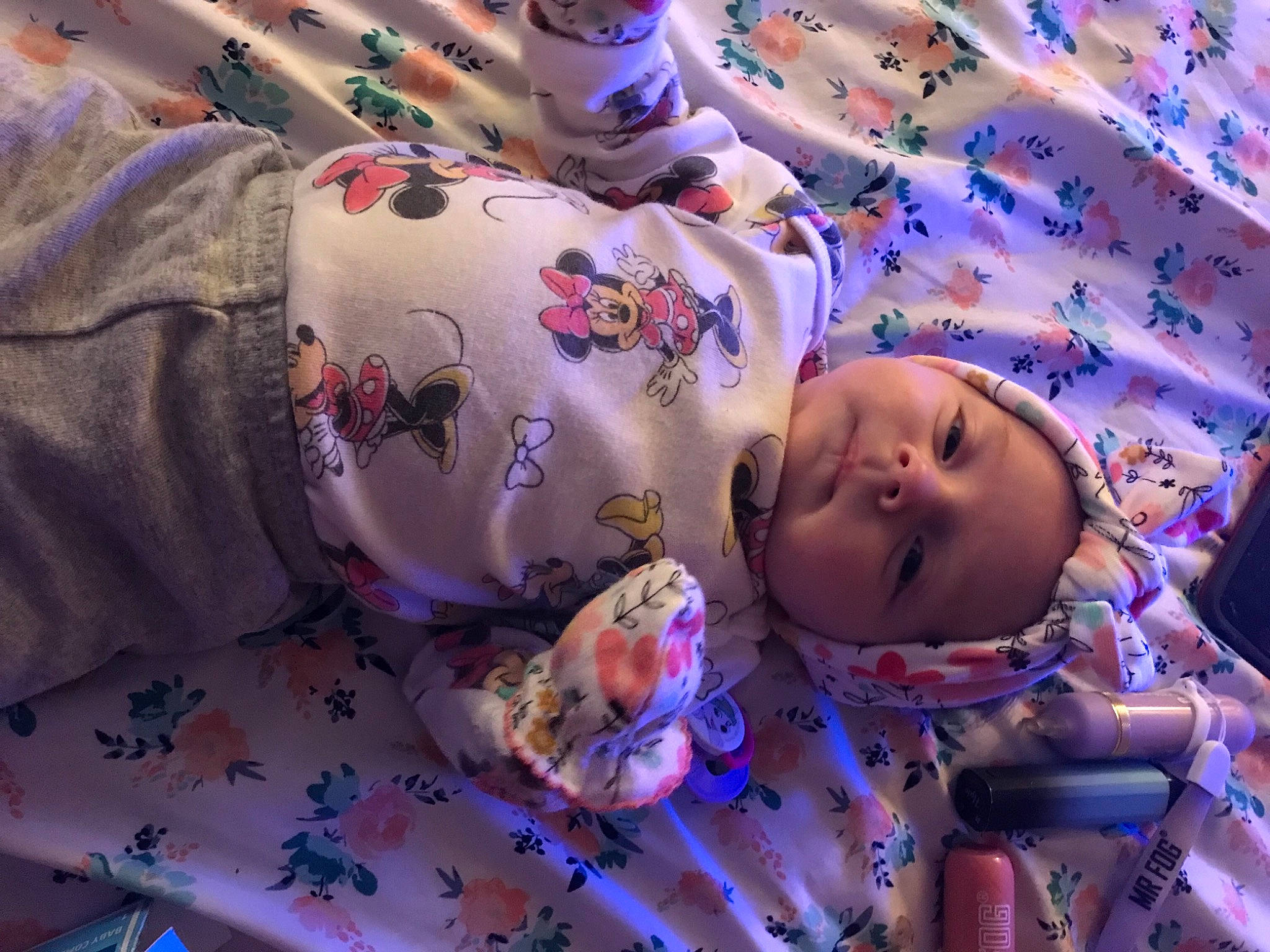 Elliana joined the competition — help win amazing prizes! baby_toddler_clothing, cheek, child, event, fun, happy, headwear, linens, magenta, pattern, person, pink, purple, room, skin, sleeve, textile, toddler, tree, violet