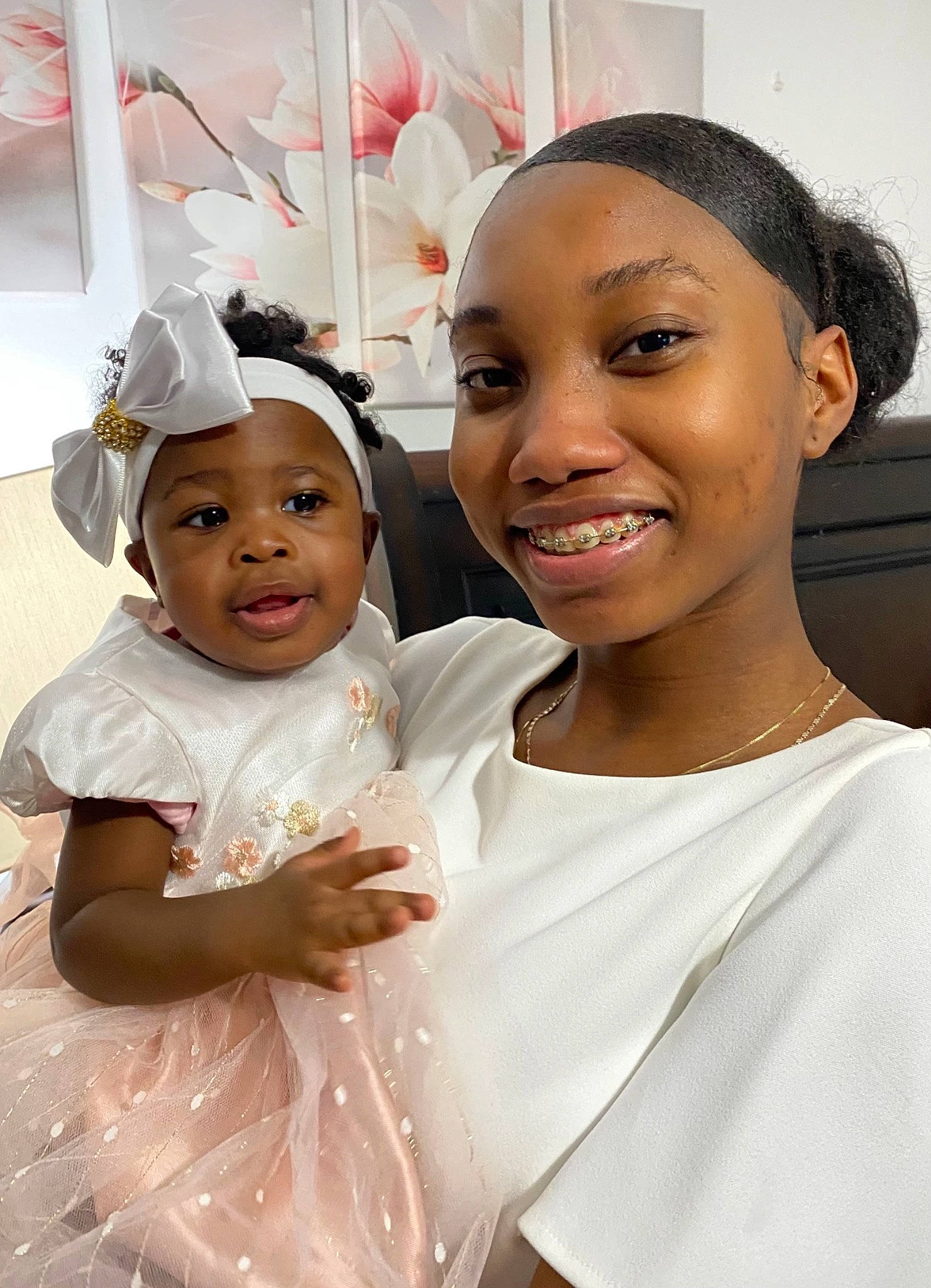 Isabelle joined the competition — help win amazing prizes! baby, baby_toddler_clothing, bridal_accessory, child, event, fashion_accessory, formal_wear, fun, gesture, happy, headgear, headpiece, headwear, jewellery, joy, necklace, people, person, skin, sleeve