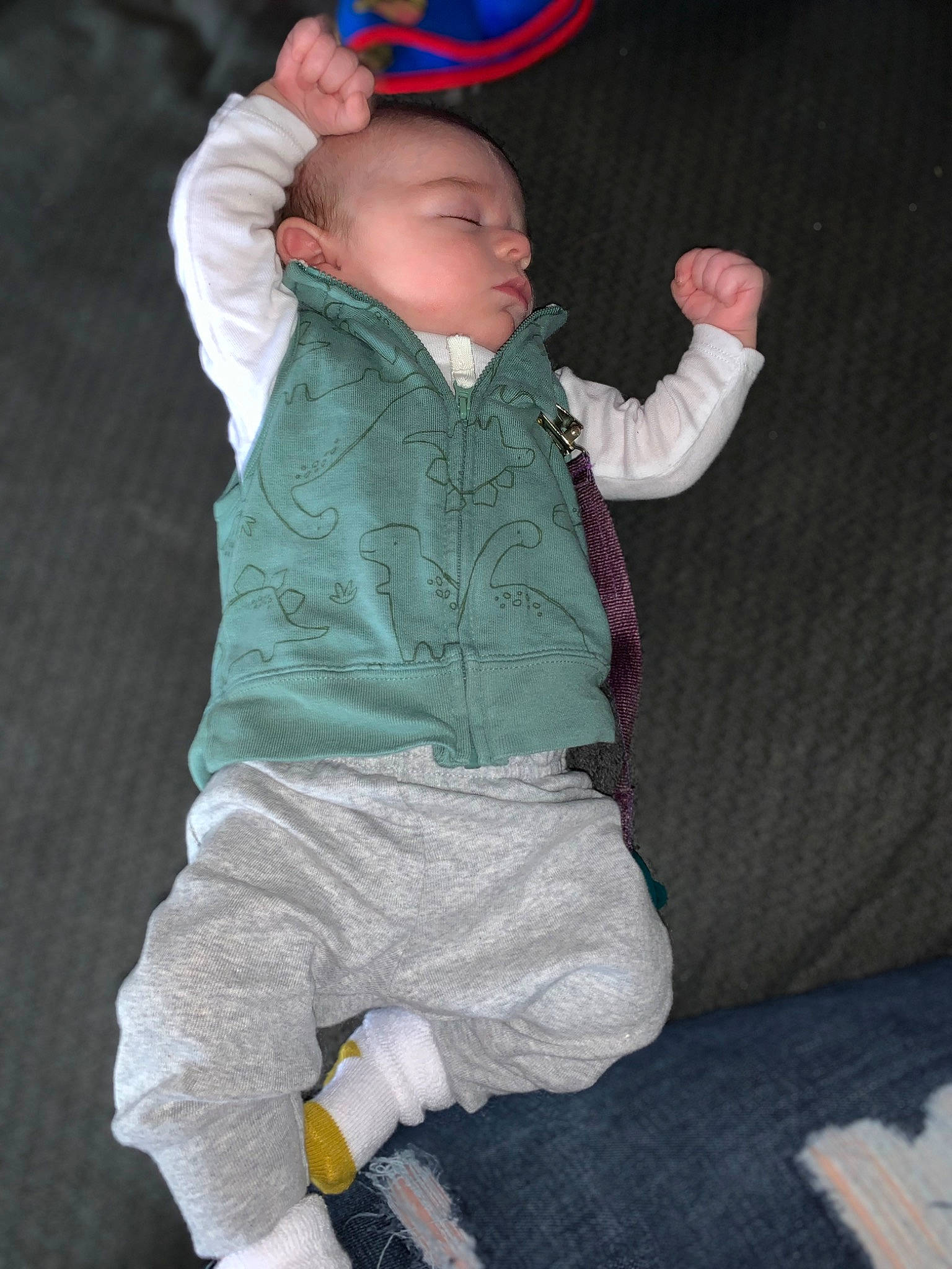 Aydan is registered to the contest to win money with this photo: baby, baby_toddler_clothing, cheek, cool, eye, face, finger, flash_photography, fun, gesture, head, human_body, jacket, lighting, person, pink, product, sleeve, standing, toddler