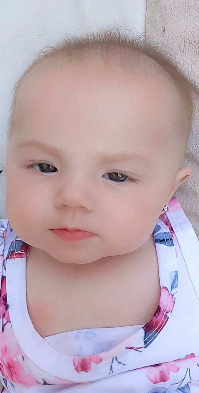 Skylar joined the competition — help win amazing prizes! baby, baby_products, baby_toddler_clothing, cheek, ear, eyebrow, eyelash, finger, hairstyle, happy, iris, lip, mouth, neck, nose, person, pink, skin, sleeve, smile