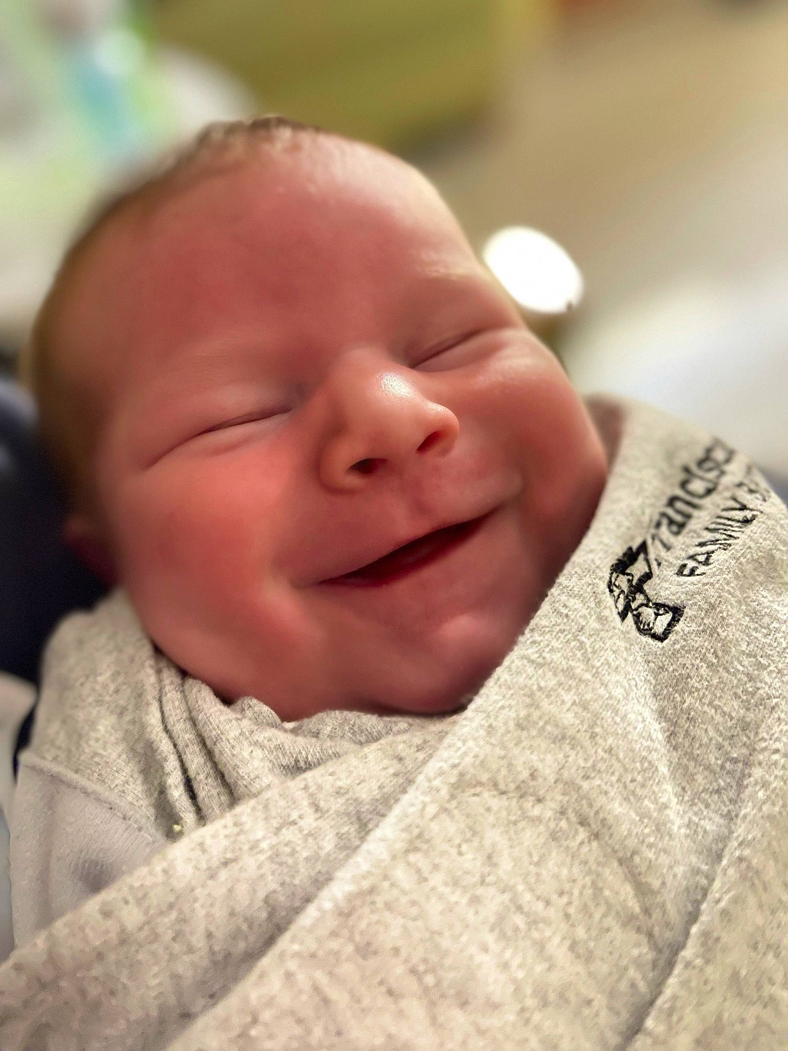 Lawson is registered to the contest to win money with this photo: baby, baby_laughing, baby_toddler_clothing, cheek, child, comfort, ear, eye, eyebrow, fun, happy, iris, laugh, lip, mouth, nose, person, skin, sleeve, smile