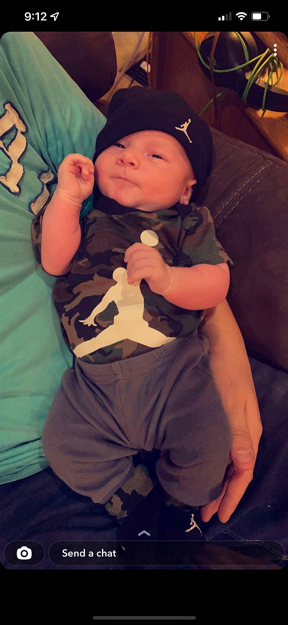 Lawson joined the competition — help win amazing prizes! abdomen, baby, baby_toddler_clothing, baseball_cap, cap, child, flash_photography, fun, happy, hat, headgear, headwear, person, personal_protective_equipment, purple, sitting, sleeve, smile, snapshot, t_shirt