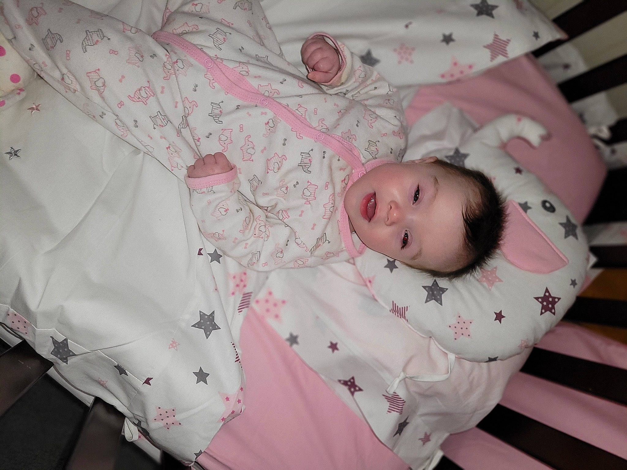 Elizabeth Grace joined the competition — help win amazing prizes! baby, baby_products, baby_safety, baby_toddler_clothing, child, comfort, happy, linens, magenta, pattern, person, pink, product, room, sitting, sleeve, textile, toddler