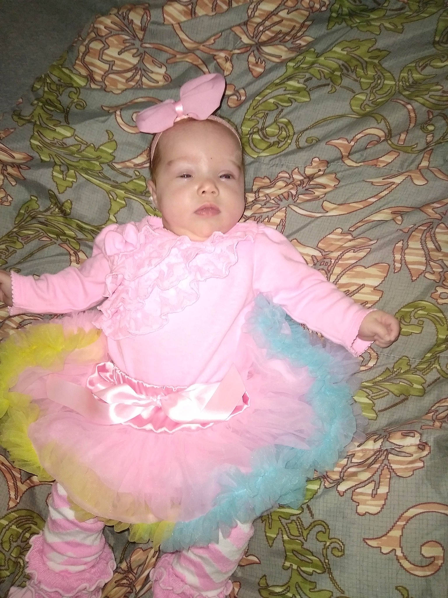 Elizabeth Grace joined the competition — help win amazing prizes! baby, baby_toddler_clothing, cheek, child, day_dress, embellishment, eye, fashion_accessory, grass, happy, headband, iris, magenta, pattern, person, pink, purple, ruffle, sitting, sleeve