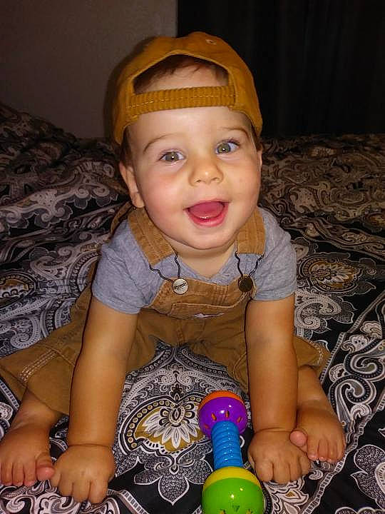 Damion joined the competition — help win amazing prizes! baby_products, cheek, child, eye, facial_expression, forehead, fun, hair_accessory, happy, head, headband, headgear, iris, people, person, play, sitting, smile, toddler, vacation