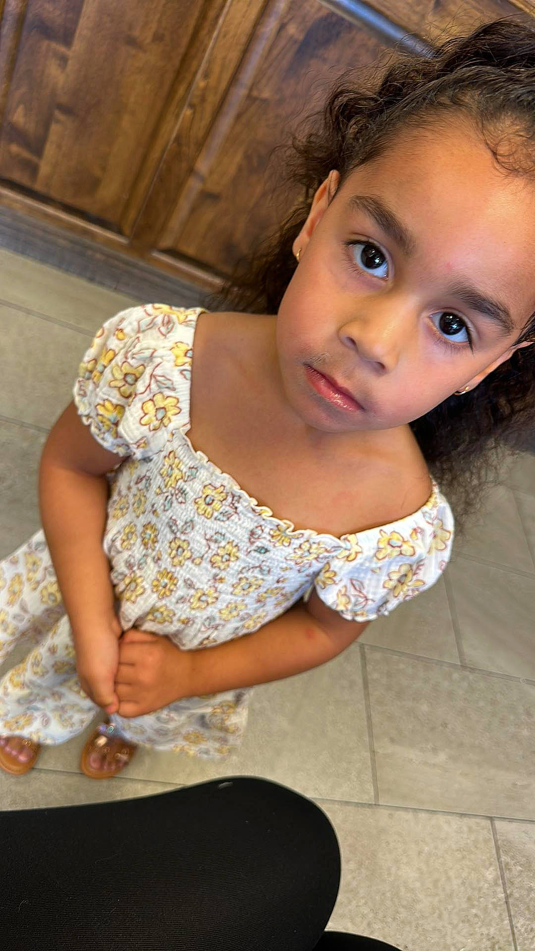 Anarii joined the competition — help win amazing prizes! baby_toddler_clothing, black_hair, brown_hair, dress, eye, eyelash, flash_photography, fun, hair, happy, head, human_leg, lip, long_hair, neck, pattern, person, shoulder, sitting, thigh