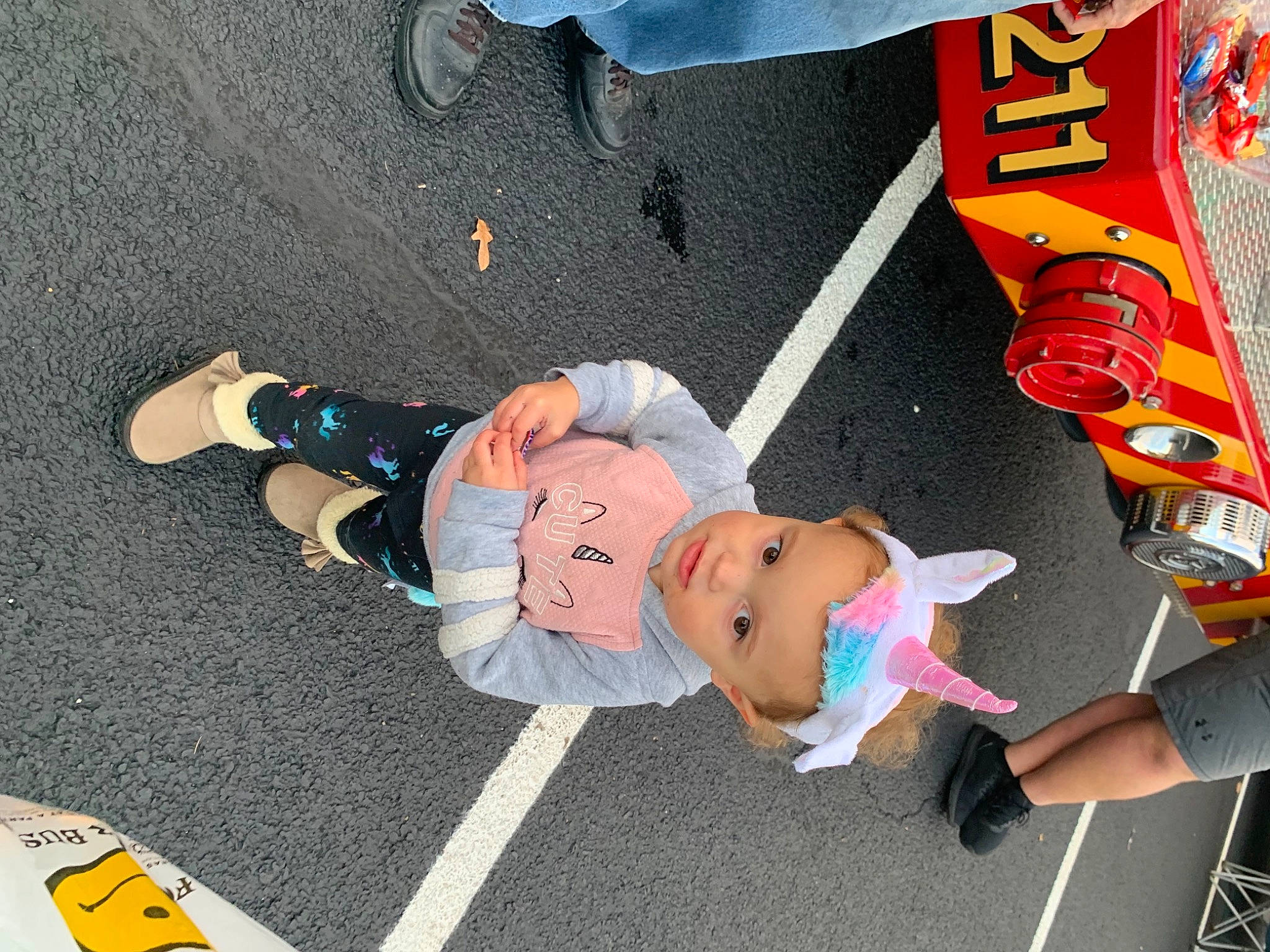 Zaylinn is registered to the contest to win money with this photo: asphalt, child, fun, headwear, human_leg, person, recreation, room, sneakers, toddler
