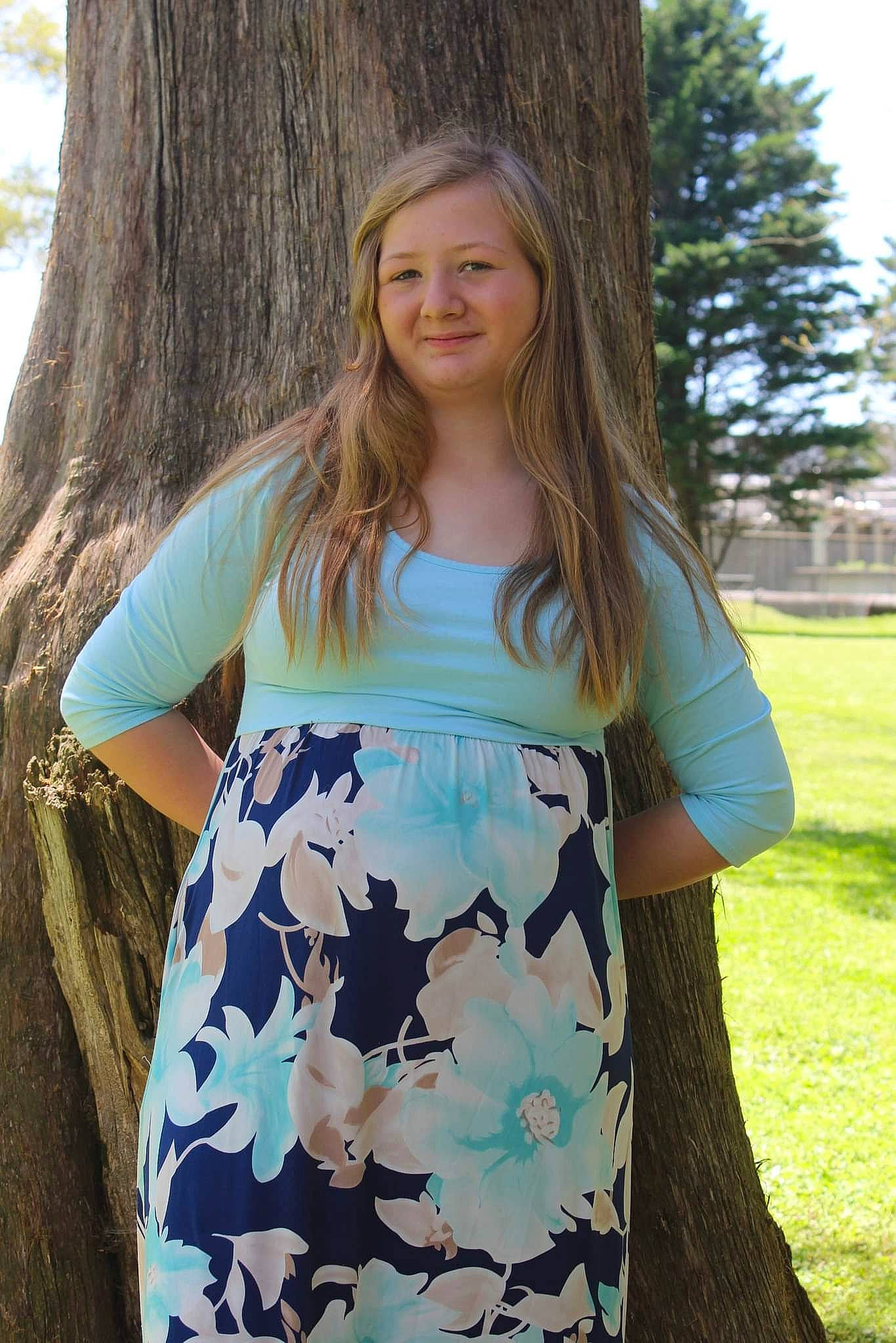 Alissa joined the competition — help win amazing prizes! arm, clothing, day_dress, dress, eye, face, grass, green, hair, hairstyle, joint, joy, neck, person, plant, shoulder, sleeve, smile, t_shirt, textile