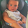 Timothe a rejoint le concours — aidez-le/la à gagner de superbes lots ! arm, baby, blue_eyes, bracelet, car, car_seat, child, comfort, cute, face, hair, indoors, leg, person, portrait, safety, seatbelt, skin, toddler, white_top