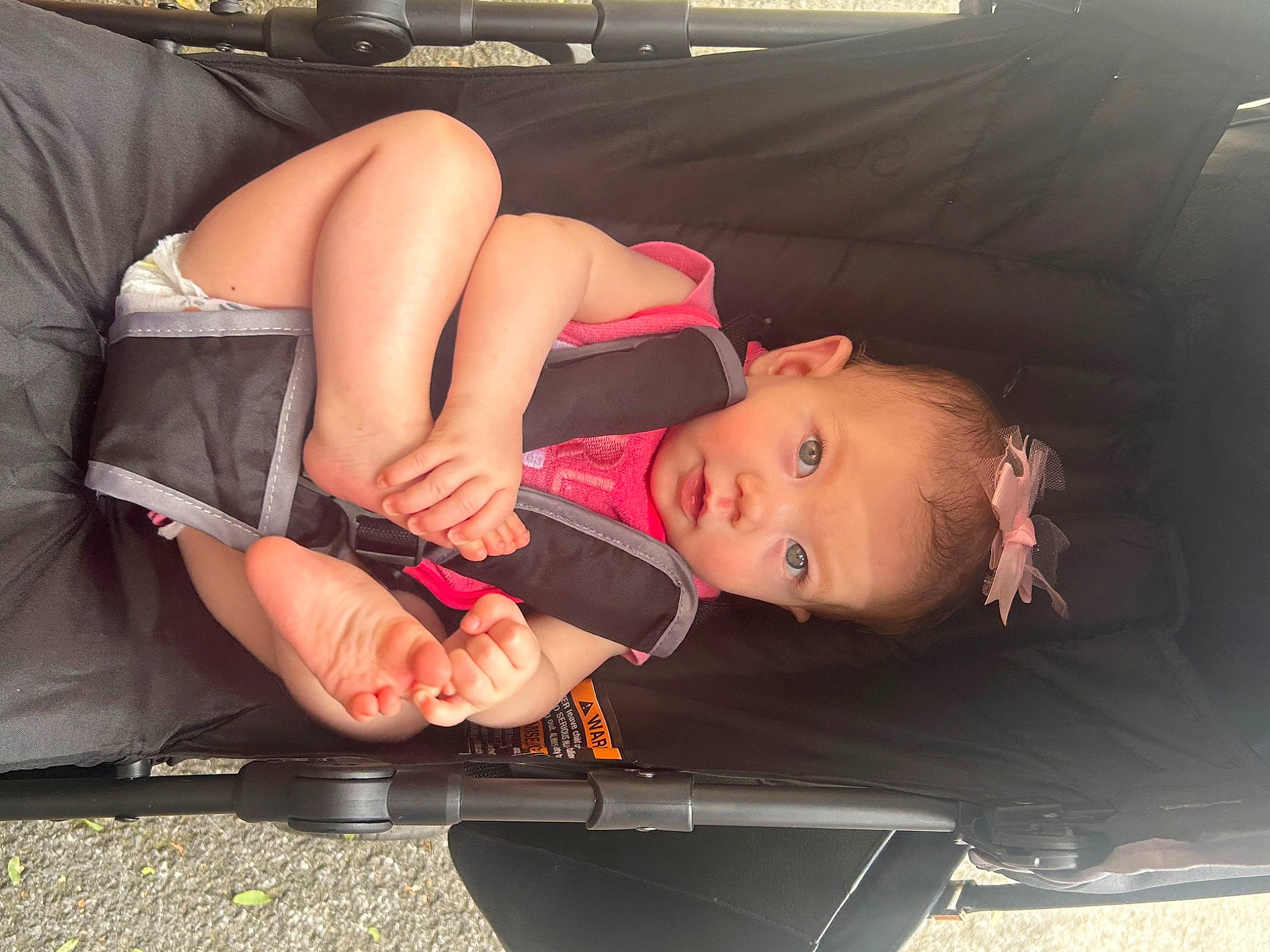 Kimberley joined the competition — help win amazing prizes! auto_part, automotive_exterior, baby, baby_carriage, baby_products, baby_toddler_clothing, bumper, car_seat, chest, child, comfort, finger, fun, human_leg, lap, person, sitting, thigh, toddler, vacation