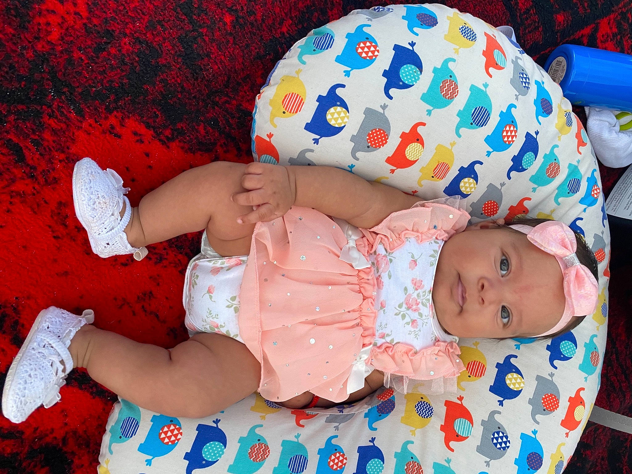 Katalina joined the competition — help win amazing prizes! arm, baby, baby_toddler_clothing, cheek, dress, finger, hand, hat, head, headgear, headwear, human, human_body, organ, person, pink, skin, sleeve, textile, toddler