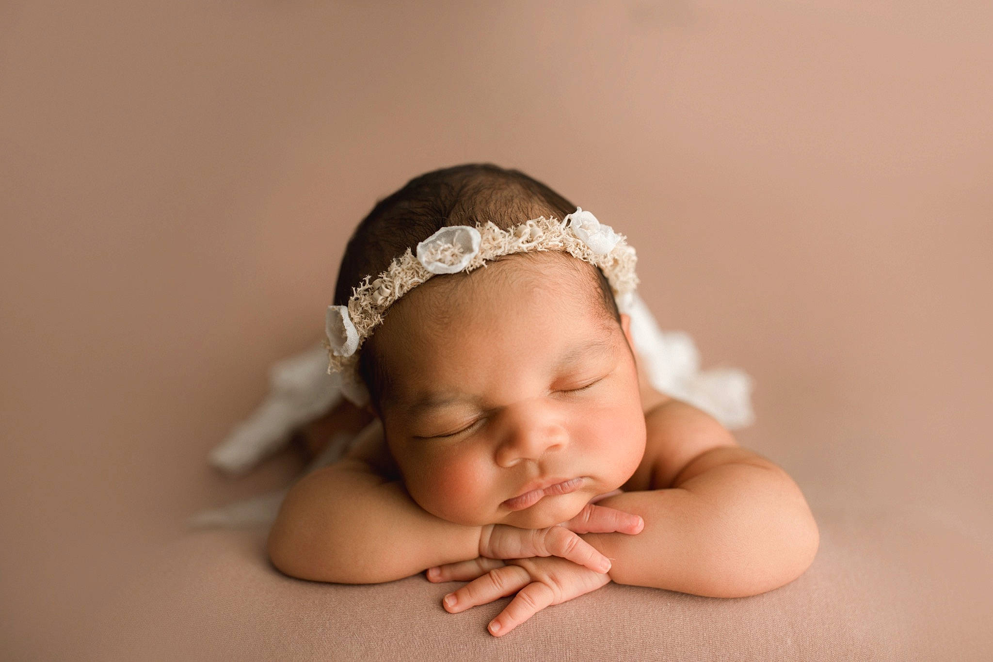 Jaelynn is registered to the contest to win money with this photo: baby, baby_sleeping, baby_toddler_clothing, bonnet, child, costume_accessory, embellishment, fashion_accessory, flash_photography, hair_accessory, headband, headgear, headpiece, nail, person, photography, portrait_photography, skin, stomach, toddler