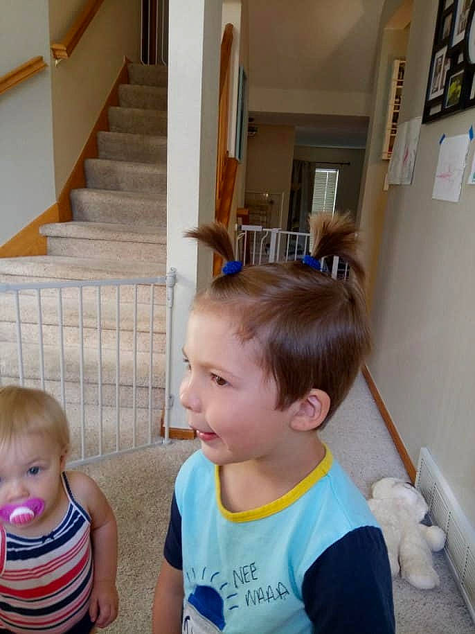 Malachi joined the competition — help win amazing prizes! baby, child, ear, hair, hairstyle, house, neck, person, play, skin, smile, standing, toddler, vacation, wood