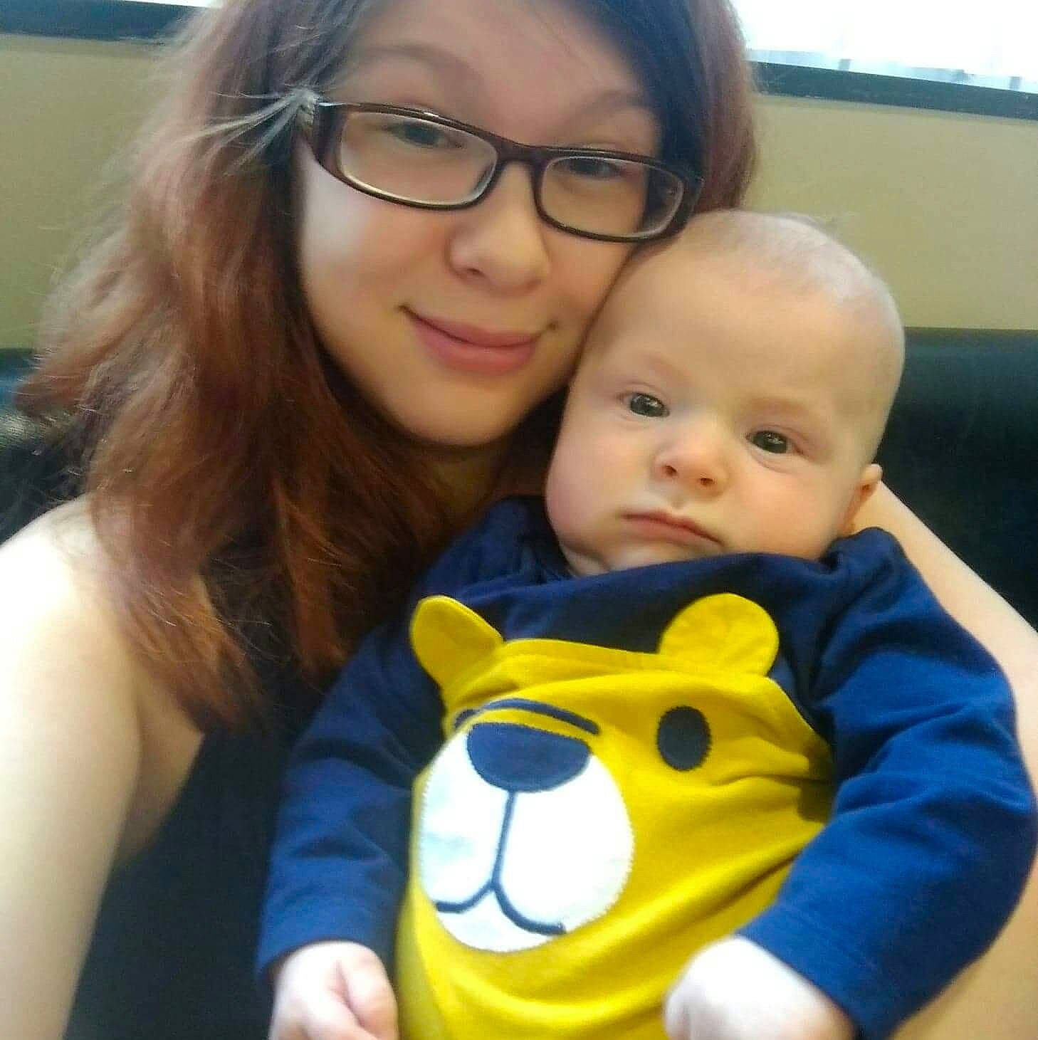 Mason joined the competition — help win amazing prizes! baby, child, face, glasses, happy, joy, person, skin, smile, toddler, yellow