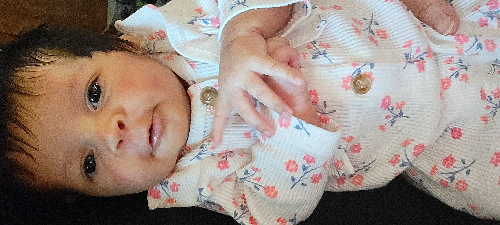 Karina is registered to the contest to win money with this photo: arm, dress, eye, eyelash, finger, gesture, hand, happy, headgear, human_body, lip, mouth, muscle, nail, neck, person, pink, plant, skin, smile