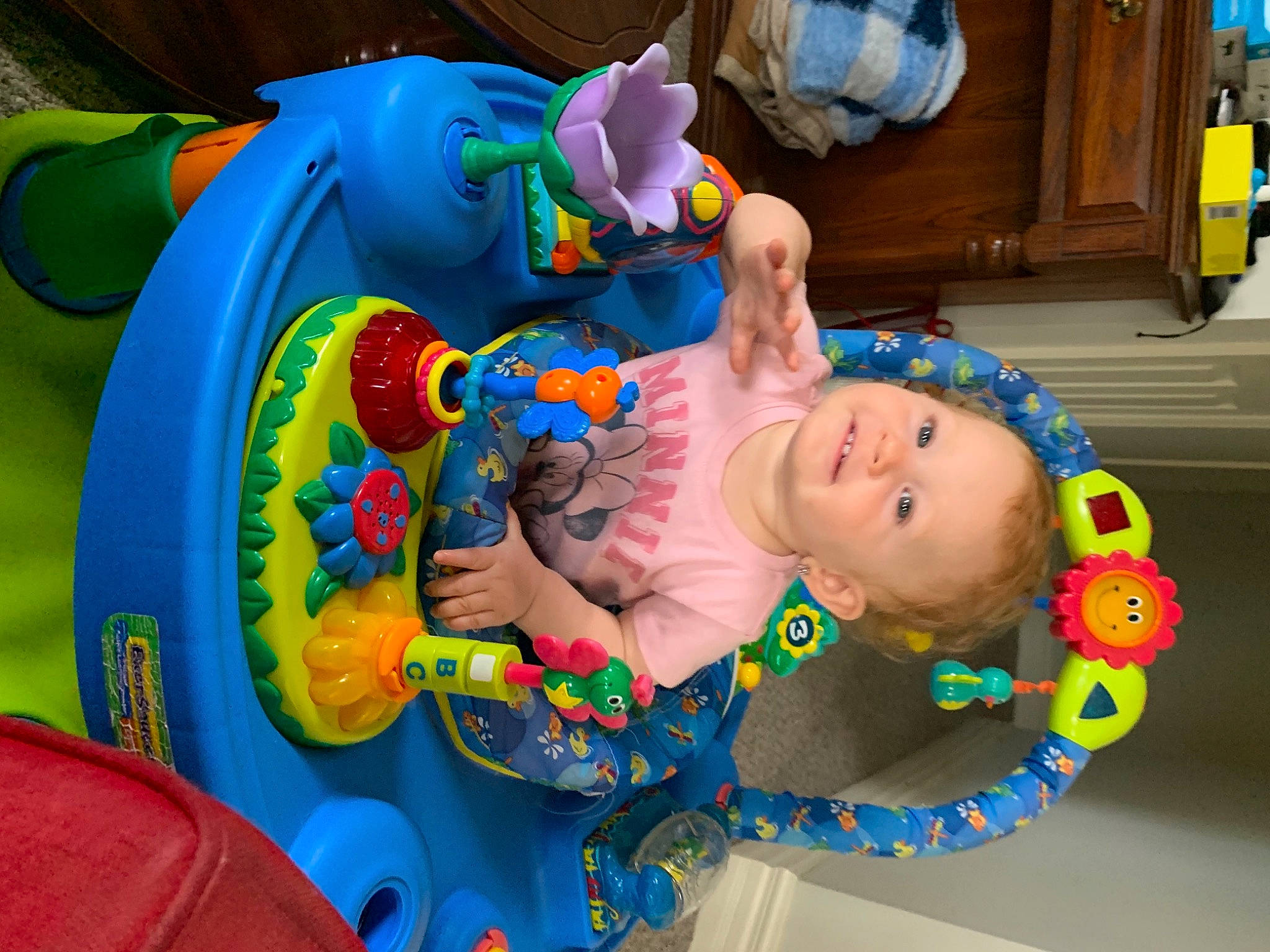 Ember is registered to the contest to win money with this photo: baby, baby_products, baby_toddler_clothing, baby_toys, blue, child, event, fun, happy, joy, leisure, party, party_supply, person, plastic, play, recreation, room, smile, toddler