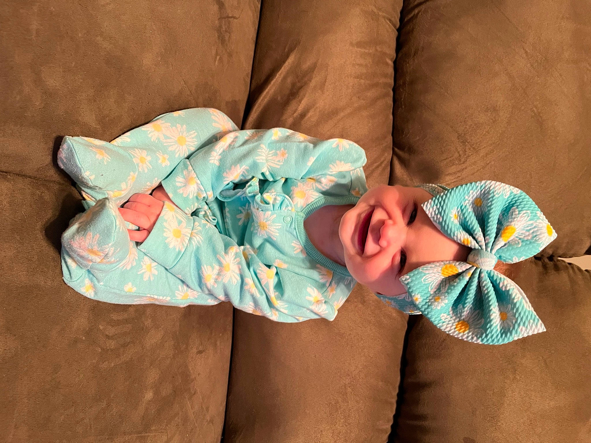 Kensley joined the competition — help win amazing prizes! azure, baby, baby_toddler_clothing, child, collar, comfort, fashion_accessory, glasses, hat, head, headwear, human_body, human_leg, leg, linens, pattern, person, room, sleeve, textile