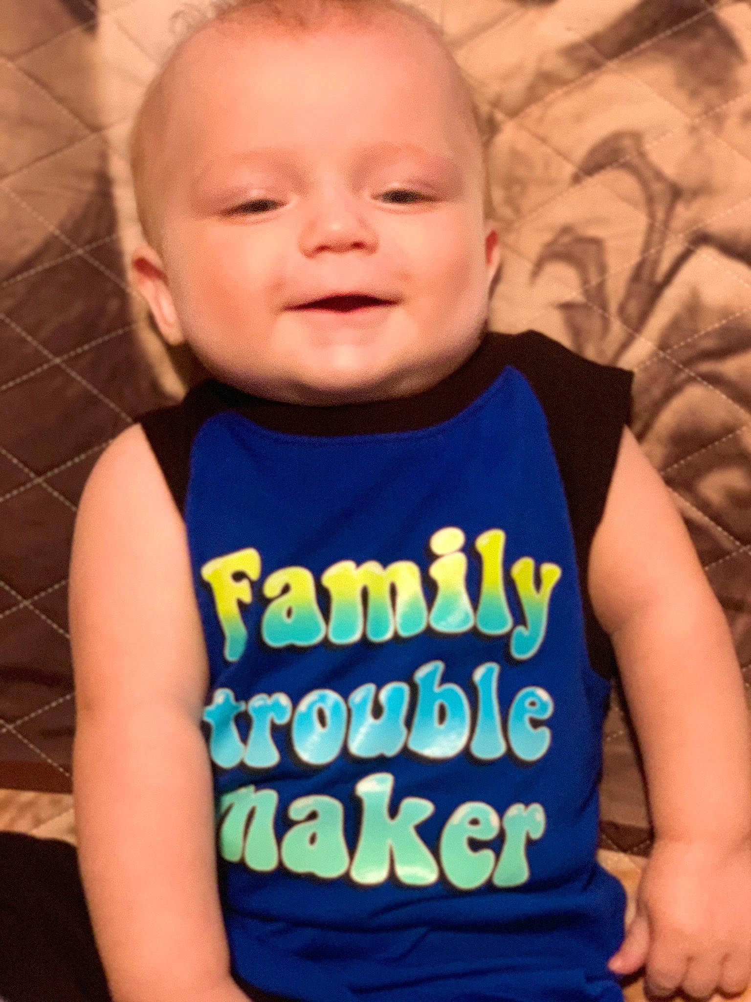 Liam joined the competition — help win amazing prizes! baby, baby_toddler_clothing, cheek, chin, dress, face, happy, human_body, iris, joint, mouth, neck, organ, outerwear, person, product, shoulder, skin, sleeve, smile