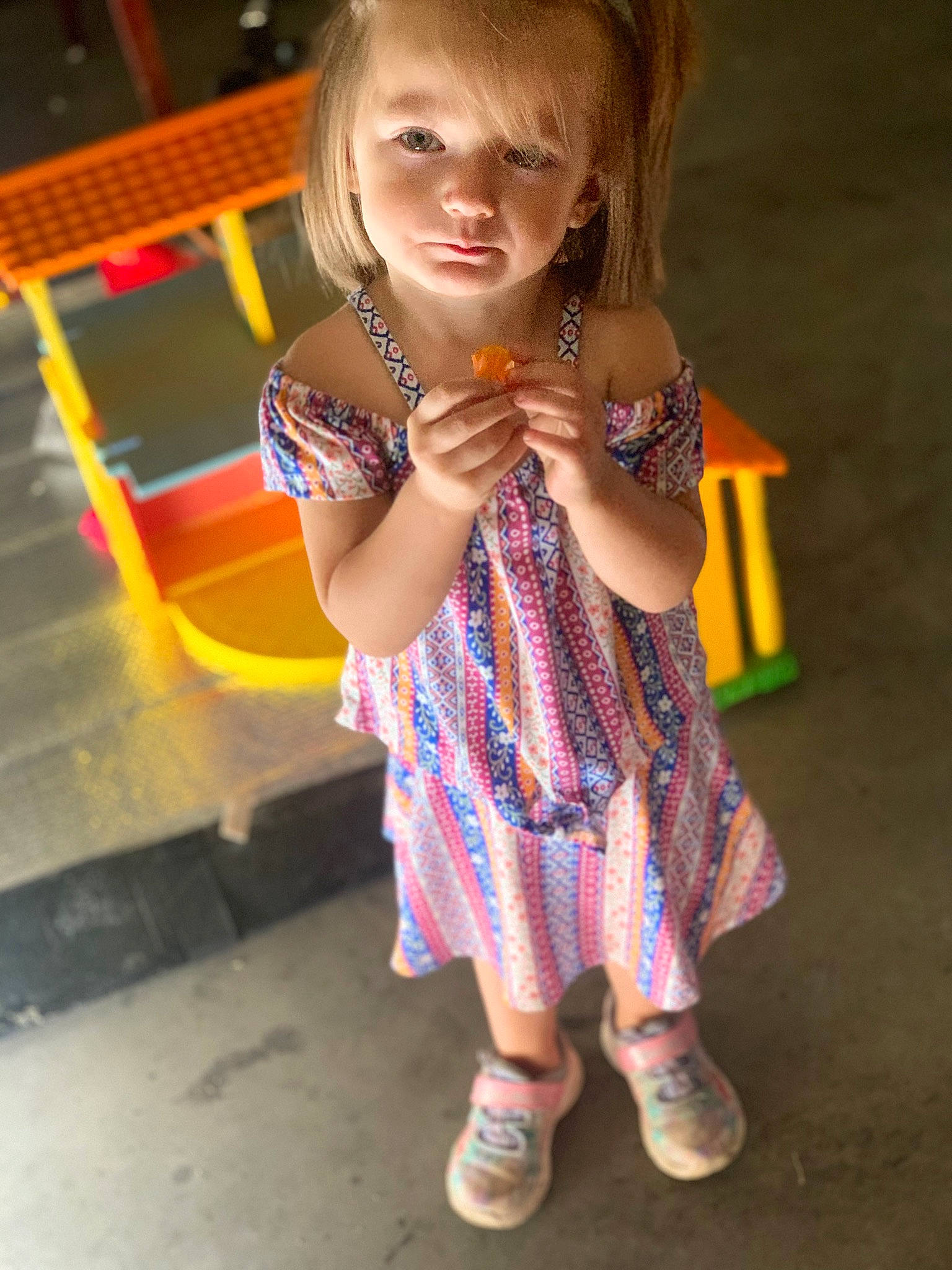 Ezlyn joined the competition — help win amazing prizes! baby_toddler_clothing, beauty, child, day_dress, dress, face, fashion_design, fun, happy, head, iris, jewellery, leisure, lip, magenta, person, pink, purple, sandal, skin
