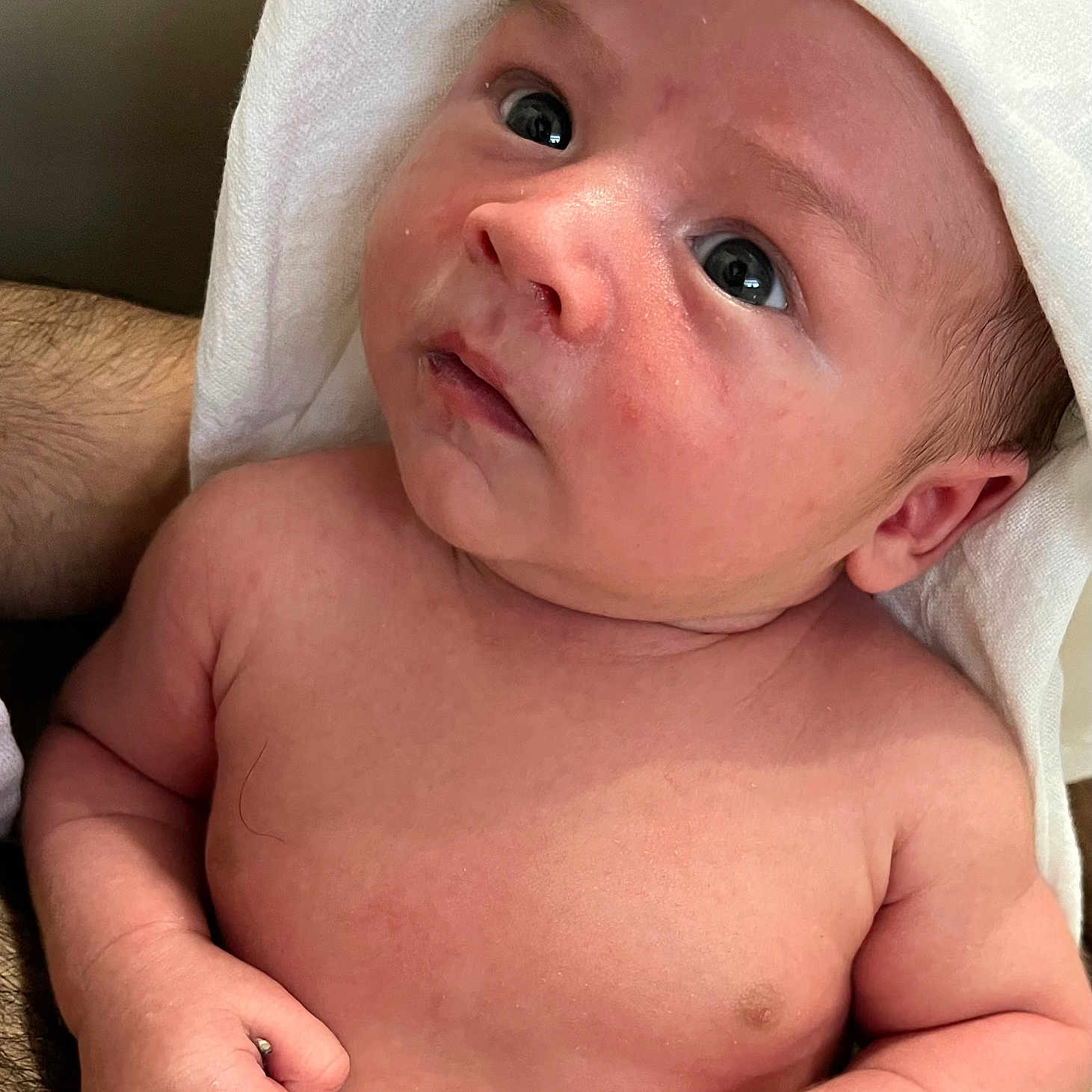 Fox joined the competition — help win amazing prizes! baby, blanket, bodypart, bonnet, clothing, crying, face, finger, hand, happy, hat, head, newborn, person, photography, portrait, sad, skin, smile, towel