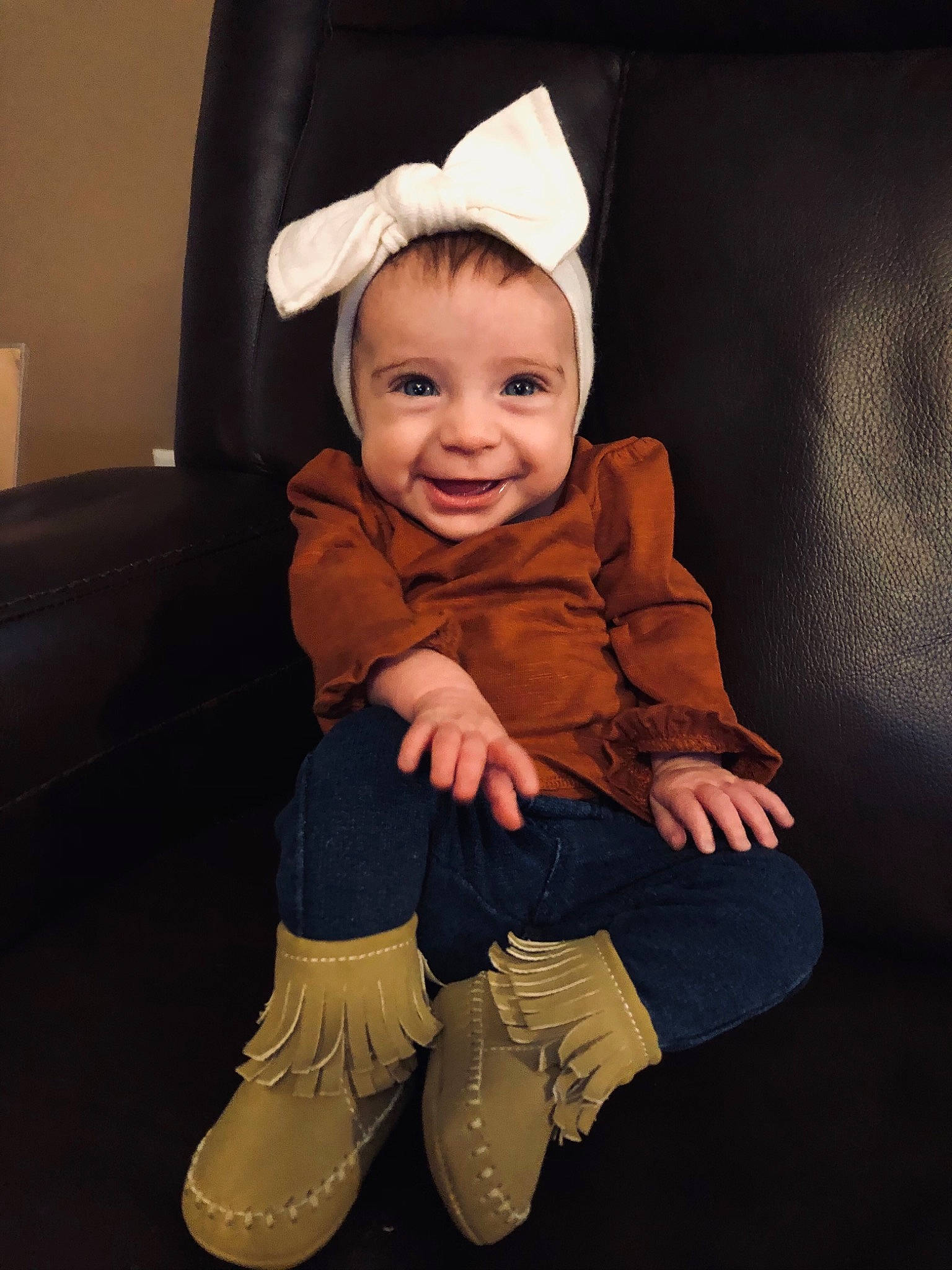 Avery is registered to the contest to win money with this photo: baby, cheek, child, child_model, ear, flash_photography, footwear, fun, happy, head, headgear, human_body, joy, leg, organ, person, photography, shoe, sitting, skin