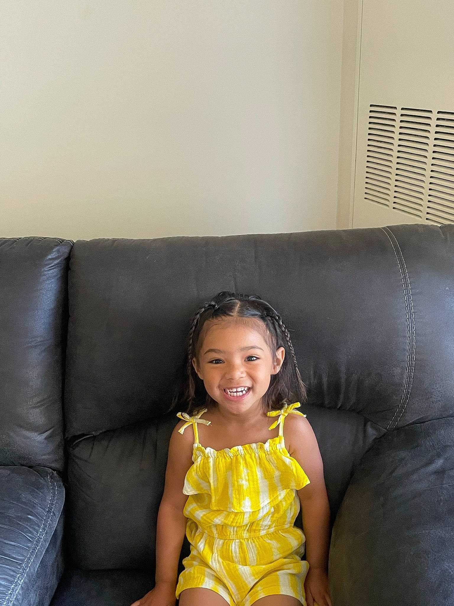 Chloe is registered to the contest to win money with this photo: barefoot, beauty, comfort, couch, flash_photography, foot, fun, hair, happy, human_leg, joy, leg, leisure, living_room, person, sitting, smile, studio_couch, thigh, tints_and_shades