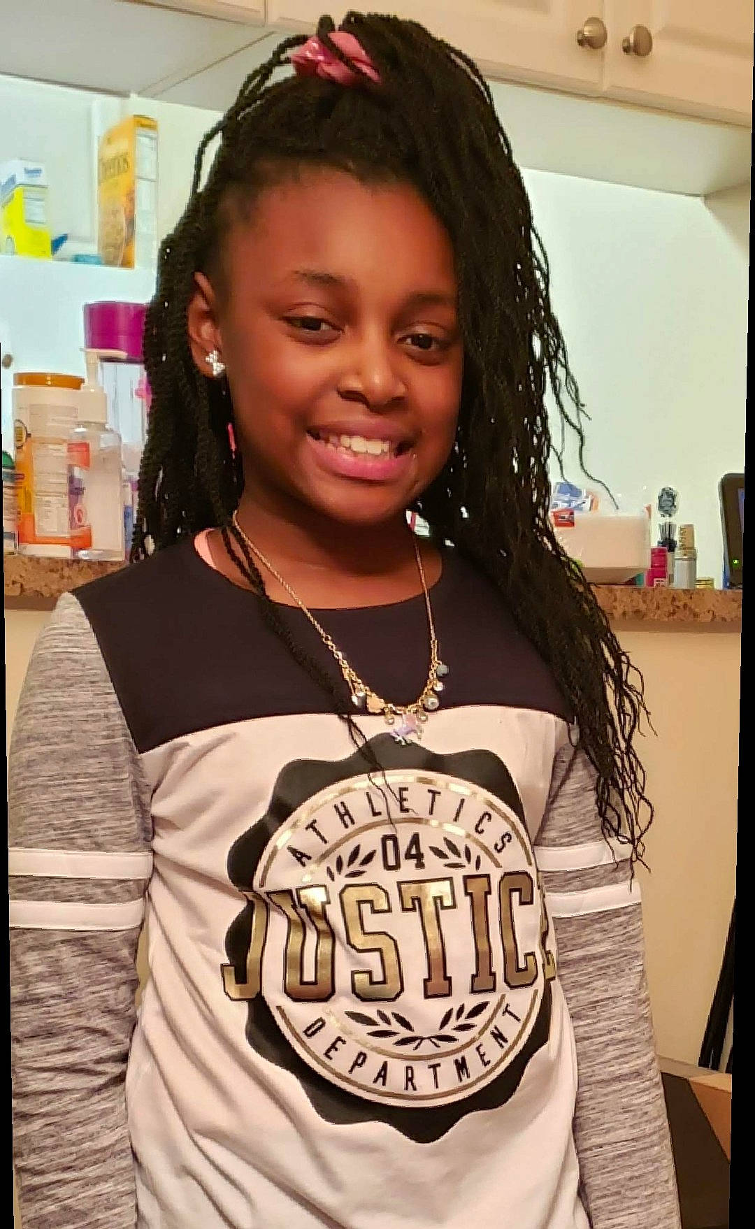 Aleah joined the competition — help win amazing prizes! black_hair, cool, cornrows, dreadlocks, forehead, hair, hairstyle, joy, long_hair, person, smile, t_shirt