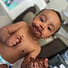 Blair-Ryser joined the competition — help win amazing prizes! baby, child, chocolate, curious, cute, diaper, face, hands, happy, home, indoor, mess, messy, person, portrait, sitting, skin, smile, toddler, young_child