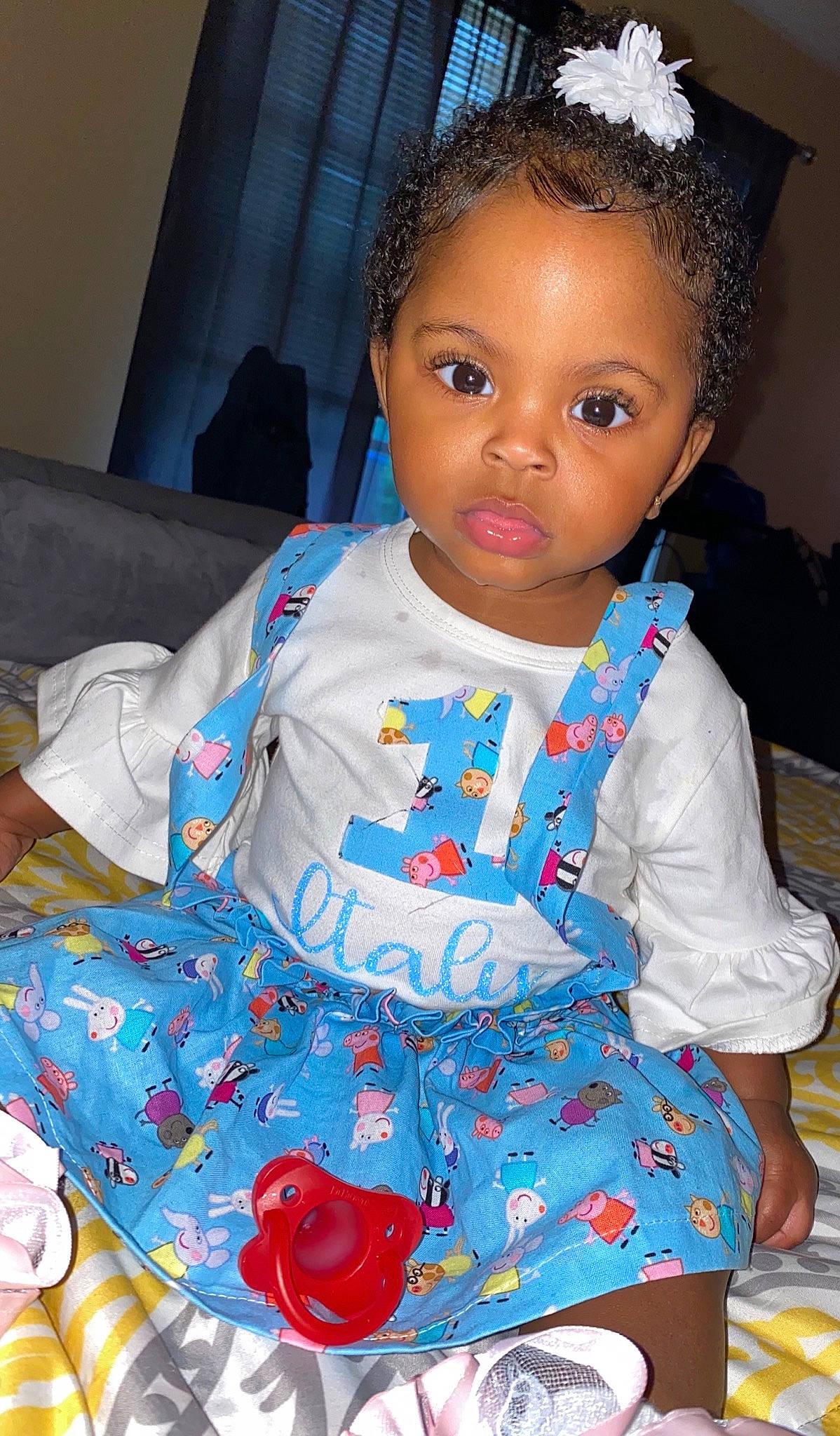 Italy is registered to the contest to win money with this photo: baby, baby_toddler_clothing, cheek, child, hair_accessory, lip, person, textile, toddler