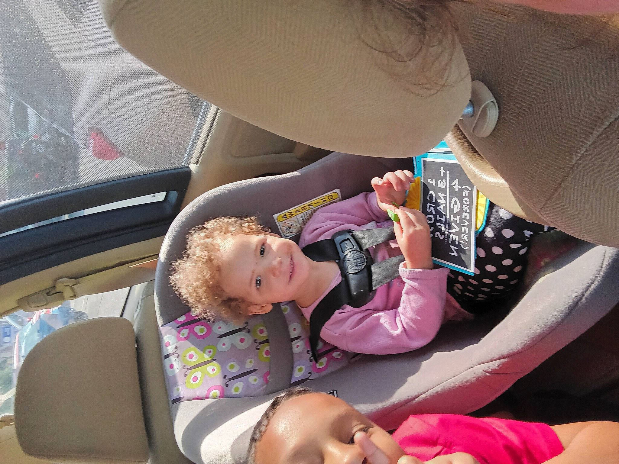 Jazelle joined the competition — help win amazing prizes! arm, auto_part, automotive_design, automotive_exterior, baby, baby_in_car_seat, baby_products, car, car_seat, car_seat_cover, comfort, family_car, hand, head_restraint, joy, nail, person, seat_belt, service, steering_wheel