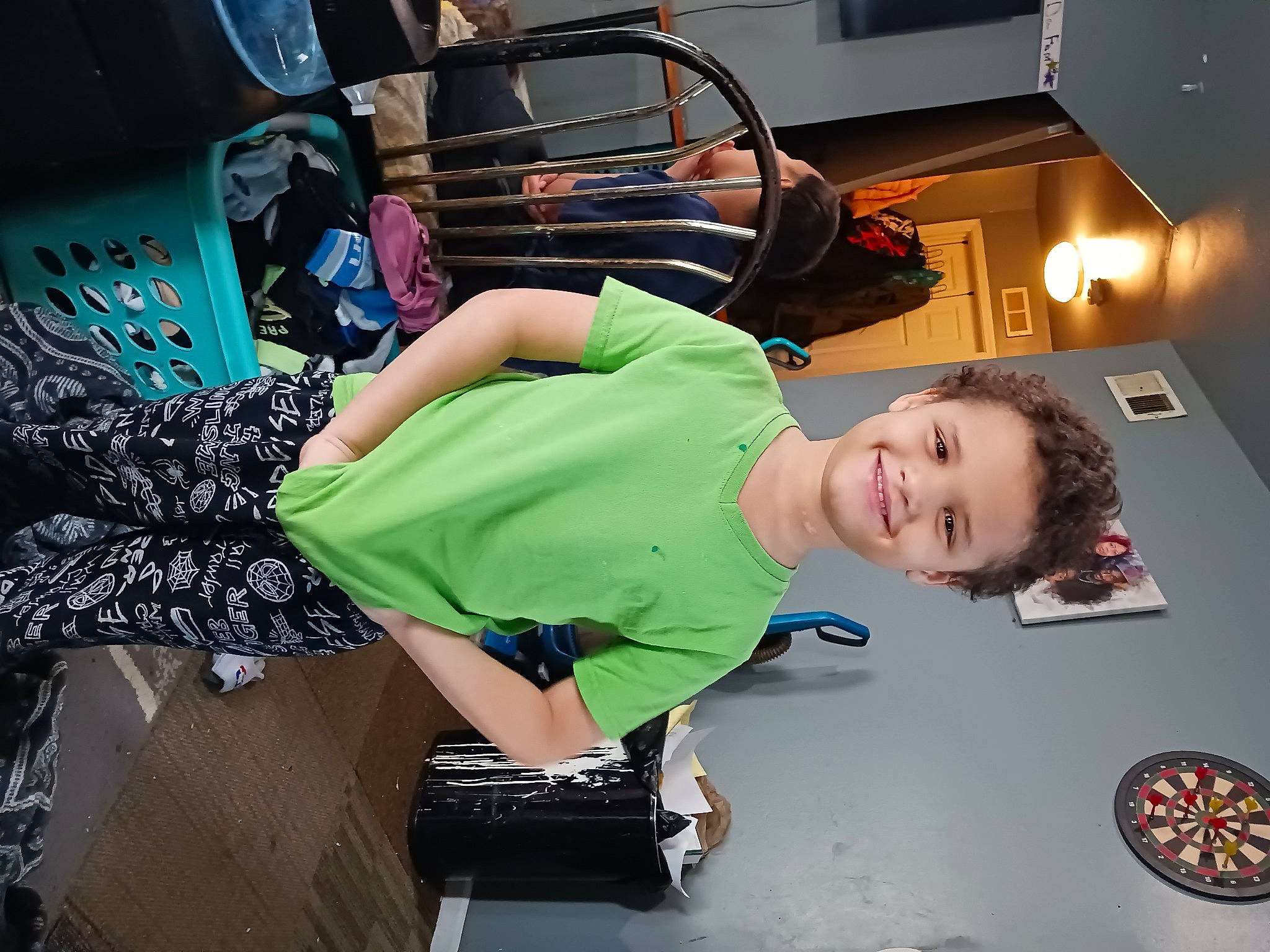 Jace joined the competition — help win amazing prizes! automotive_design, child, flooring, fun, human_leg, joy, leisure, machine, motor_vehicle, person, room, sitting, smile, t_shirt, thigh, toddler