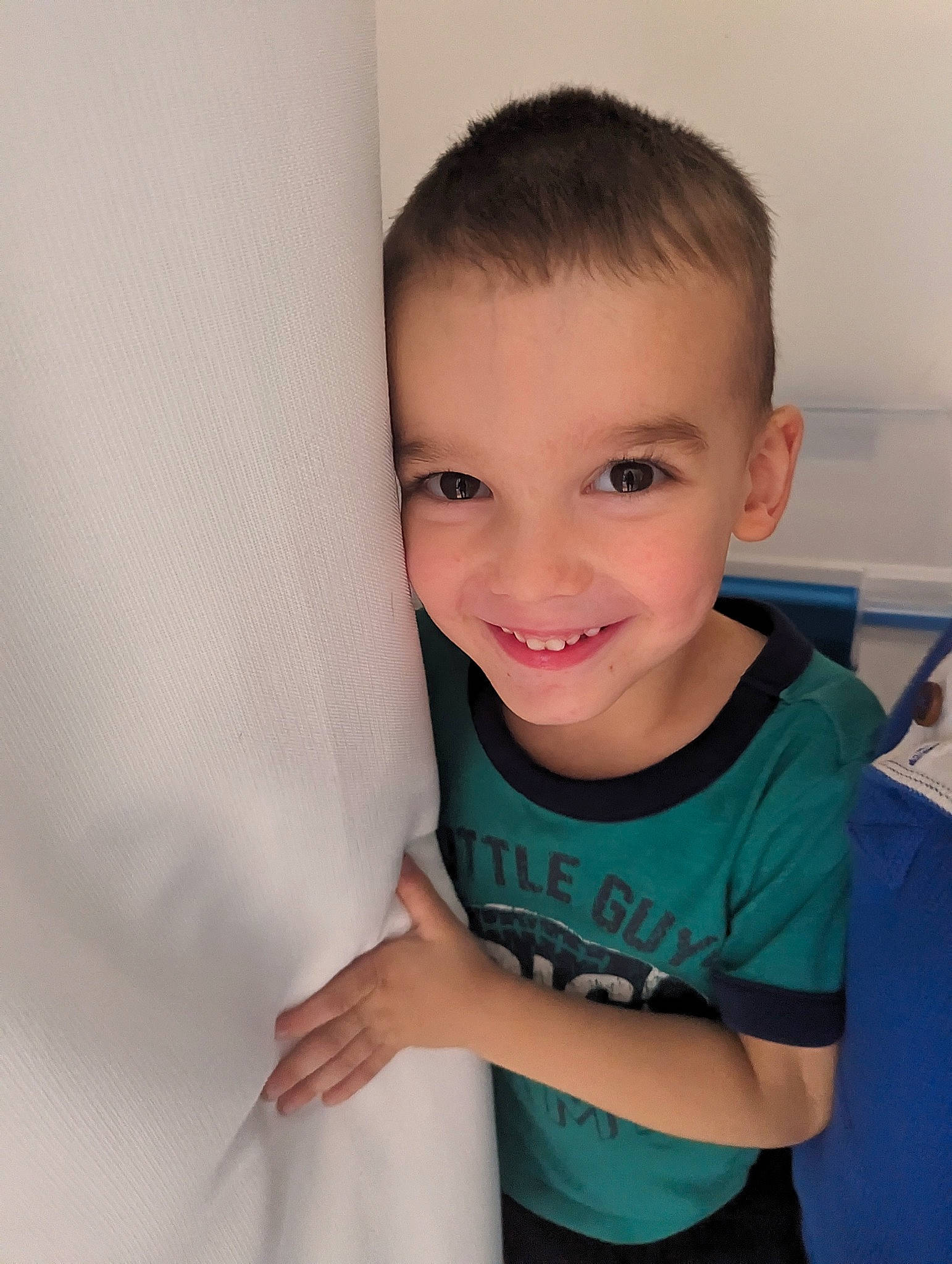 Remington joined the competition — help win amazing prizes! baby_toddler_clothing, chair, cheek, chest, chin, elbow, eye, eyebrow, eyelash, flash_photography, fun, gesture, hairstyle, happy, joy, neck, person, skin, sleeve, smile