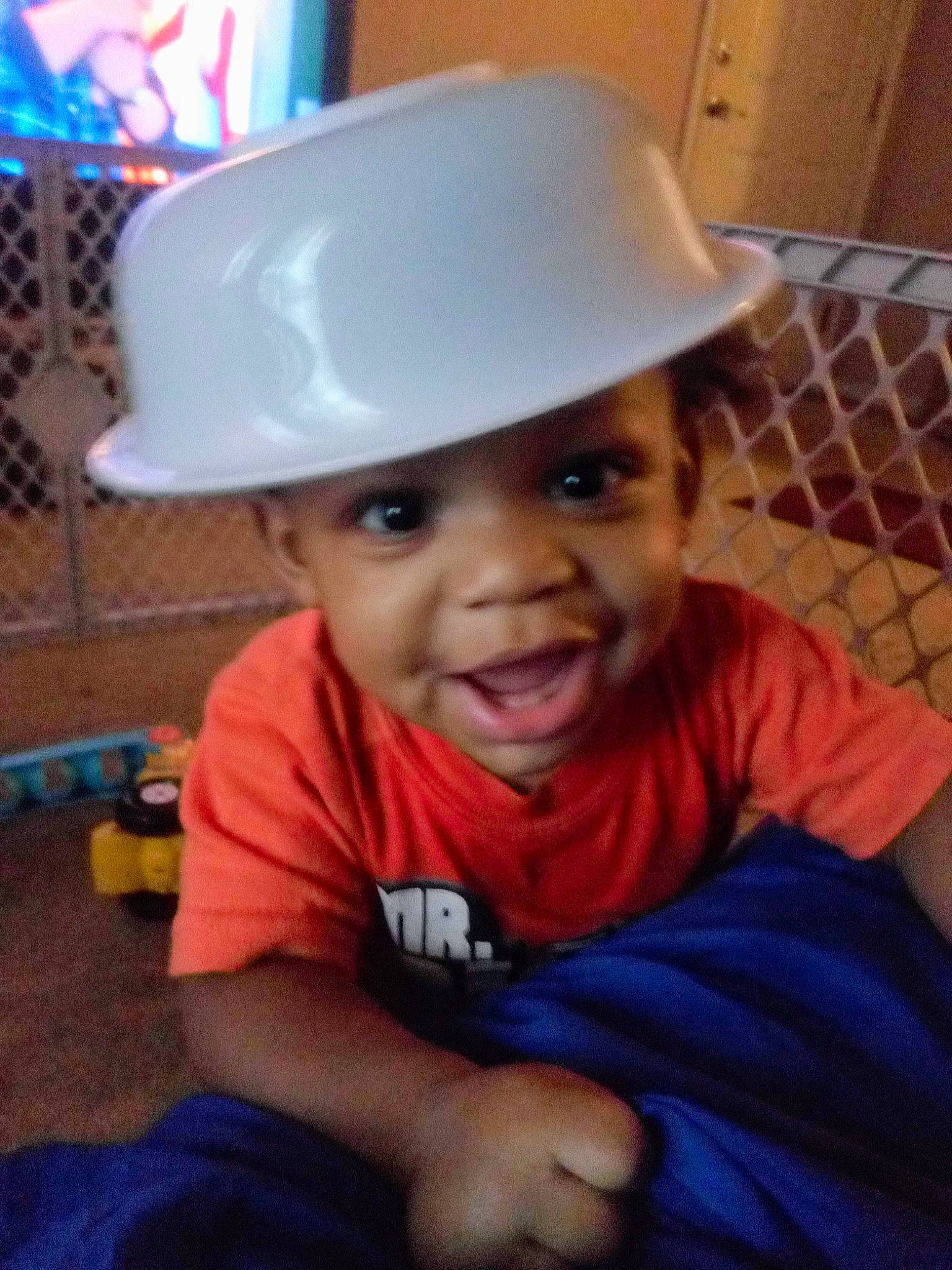 Knowledge is registered to the contest to win money with this photo: baby, baby_products, baby_toddler_clothing, baby_toys, cheek, child, cool, facial_expression, finger, headwear, person, plastic, play, product, sitting, thumb, toddler, toy