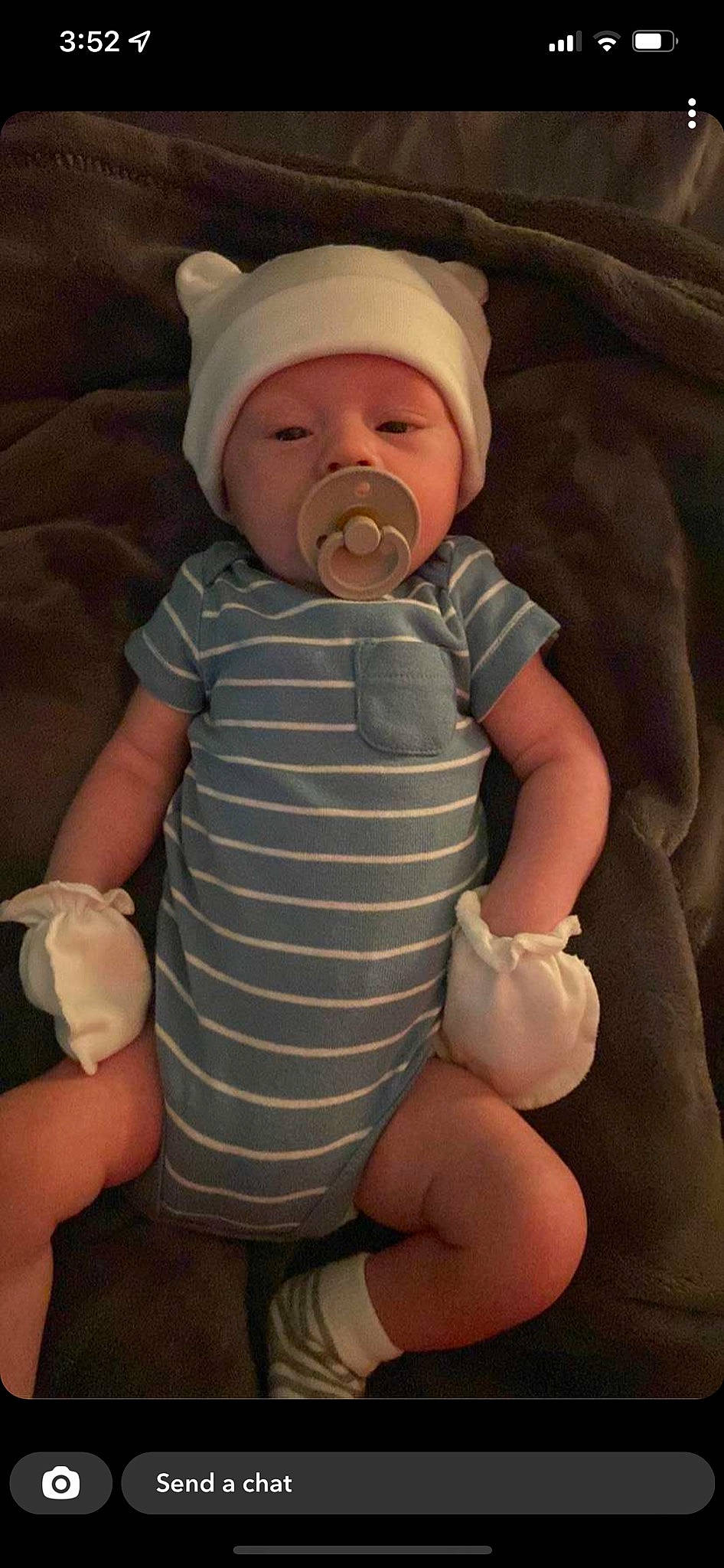 Ryatt is registered to the contest to win money with this photo: baby, baby_products, baby_sleeping, baby_toddler_clothing, cheek, child, chin, comfort, eye, face, finger, gesture, hand, headwear, mouth, nose, person, skin, sleeve, thumb