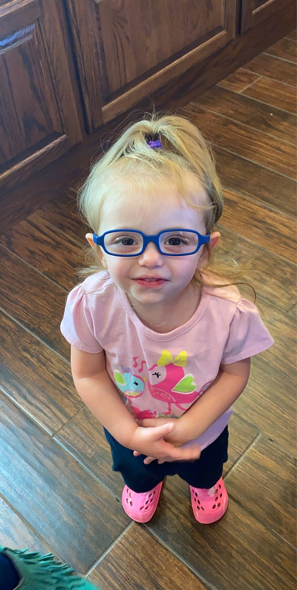 Aribelle joined the competition — help win amazing prizes! blond, cheek, child, cool, ear, eyewear, face, fun, glasses, hair, hairstyle, head, lip, nose, person, pink, skin, smile, sunglasses, toddler