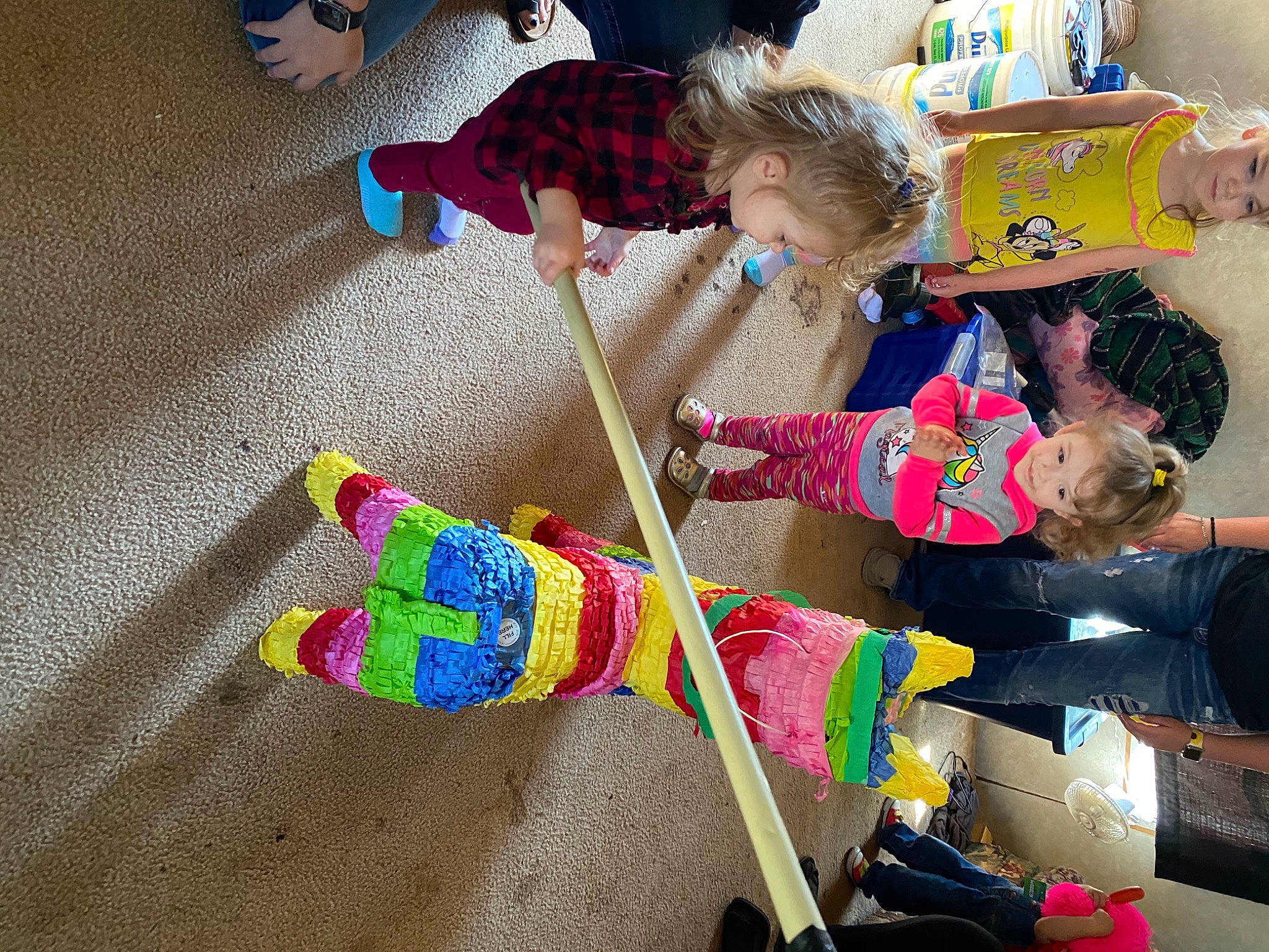 Aribelle is registered to the contest to win money with this photo: child, headwear, kindergarten, person, pinata, play, room, toddler, toy, visual_arts, wheel