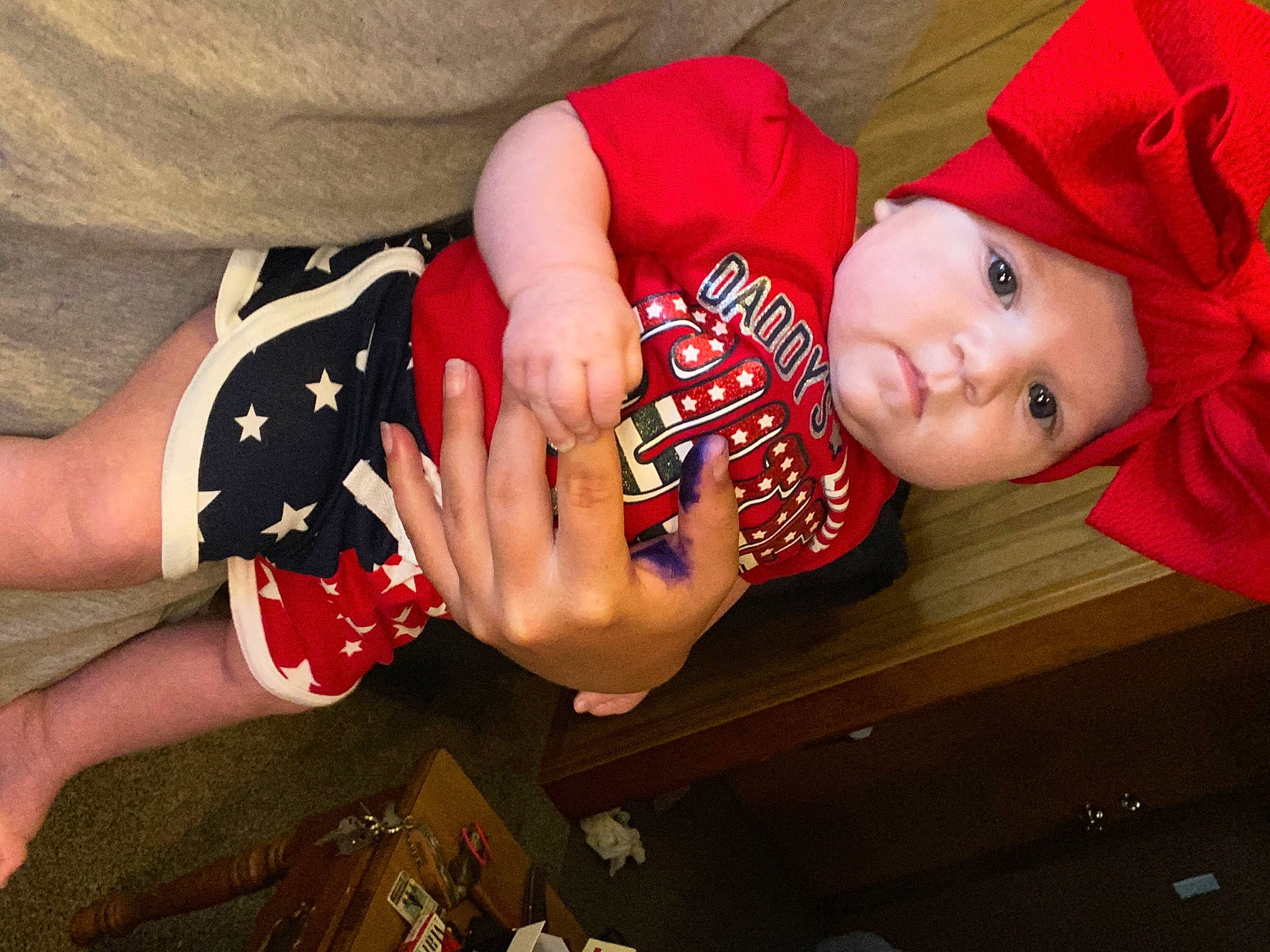 Knoxlee joined the competition — help win amazing prizes! baby, cap, child, finger, hand, headgear, headwear, nail, person, red, toddler