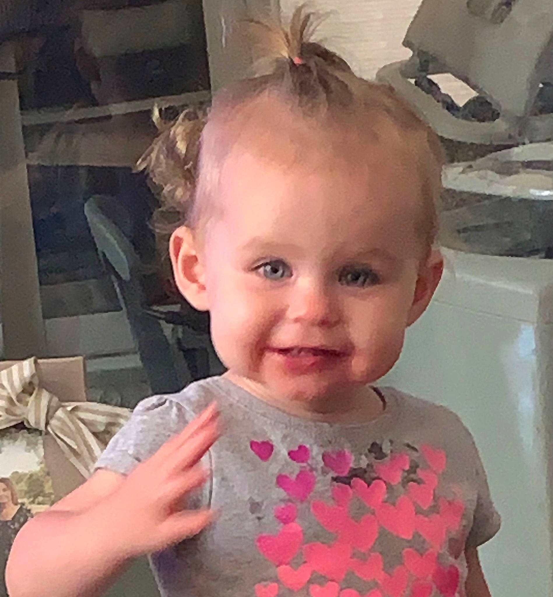 Della joined the competition — help win amazing prizes! baby_toddler_clothing, blurred, cheek, chin, ear, eyebrow, eyelash, face, forehead, happy, head, iris, jaw, joy, lip, mouth, neck, nose, person, product