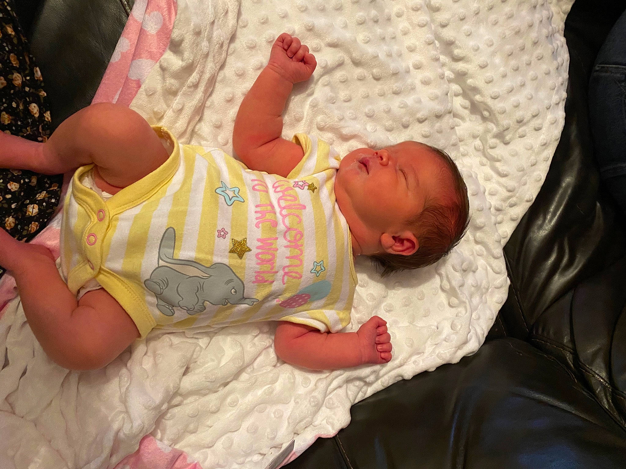 Lily-rose joined the competition — help win amazing prizes! baby, baby_products, baby_toddler_clothing, child, comfort, dress, foot, fun, happy, human_leg, linens, nail, nightwear, pattern, person, room, sitting, sleeve, thigh, toddler