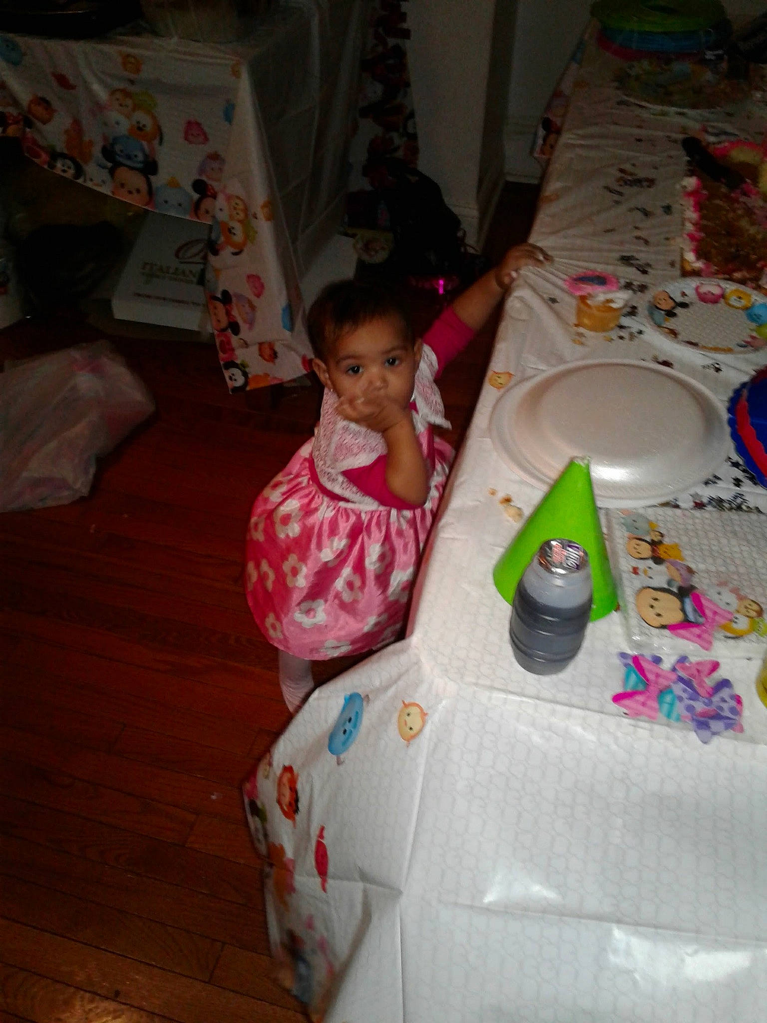 Elayna is registered to the contest to win money with this photo: birthday, child, day, event, fun, girl, infant, party, person, pink, play, product, room, textile, toddler