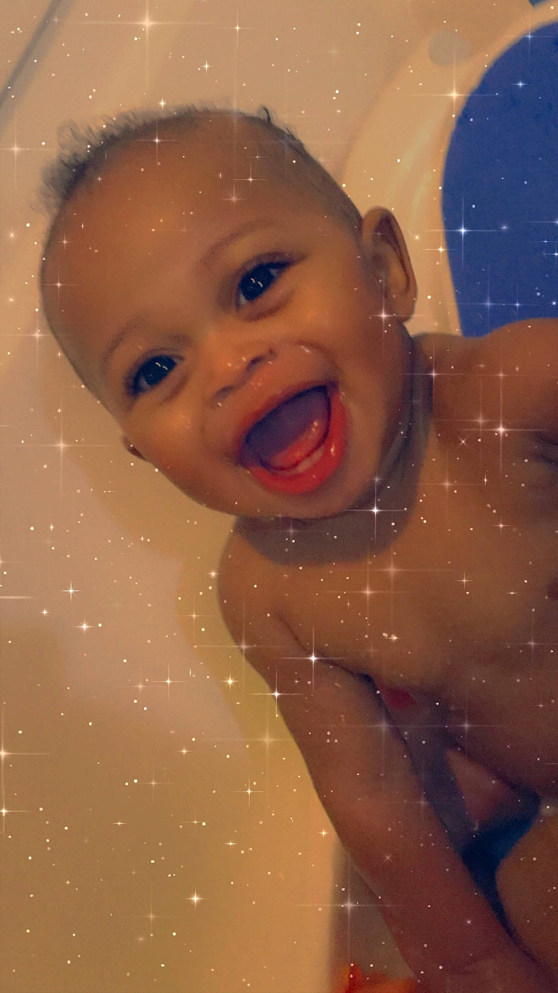 Ju Ju is registered to the contest to win money with this photo: baby, baby_bathing, bathing, cheek, child, eye, face, facial_expression, forehead, fun, happy, head, human, lip, mouth, muscle, nose, person, skin, smile