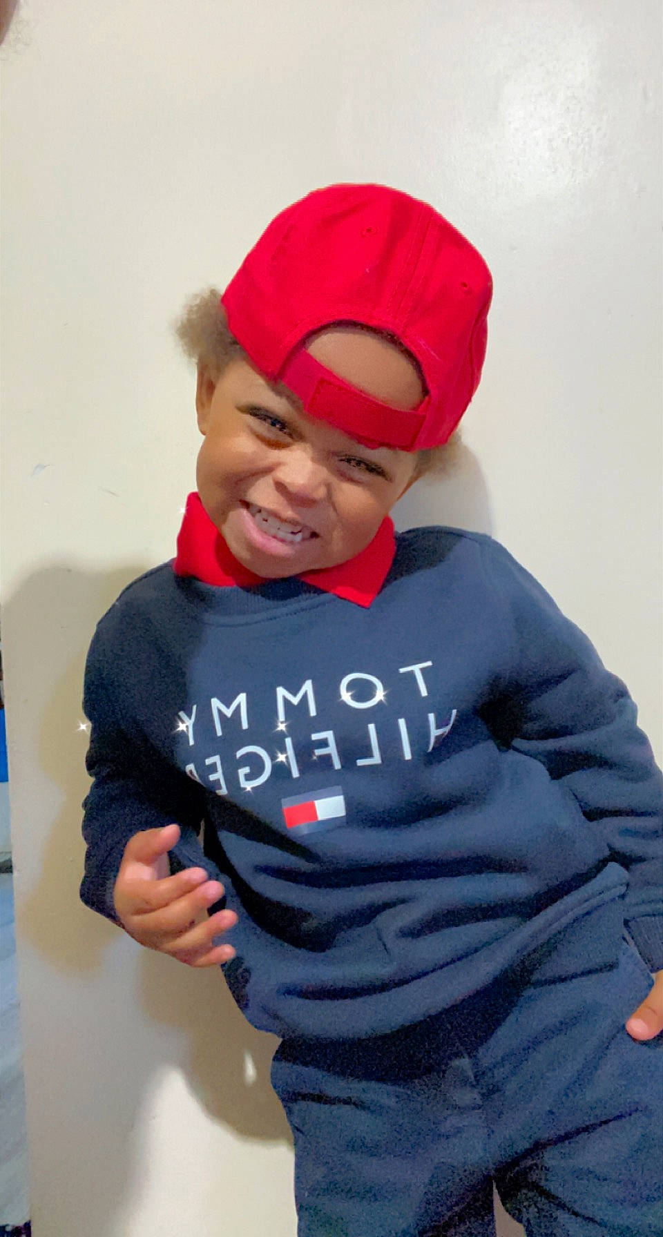 Ju Ju joined the competition — help win amazing prizes! baby, beanie, cap, child, clothing, electric_blue, eye, fictional_character, glove, happy, hat, headwear, hood, jacket, outerwear, person, personal_protective_equipment, sleeve, smile, t_shirt