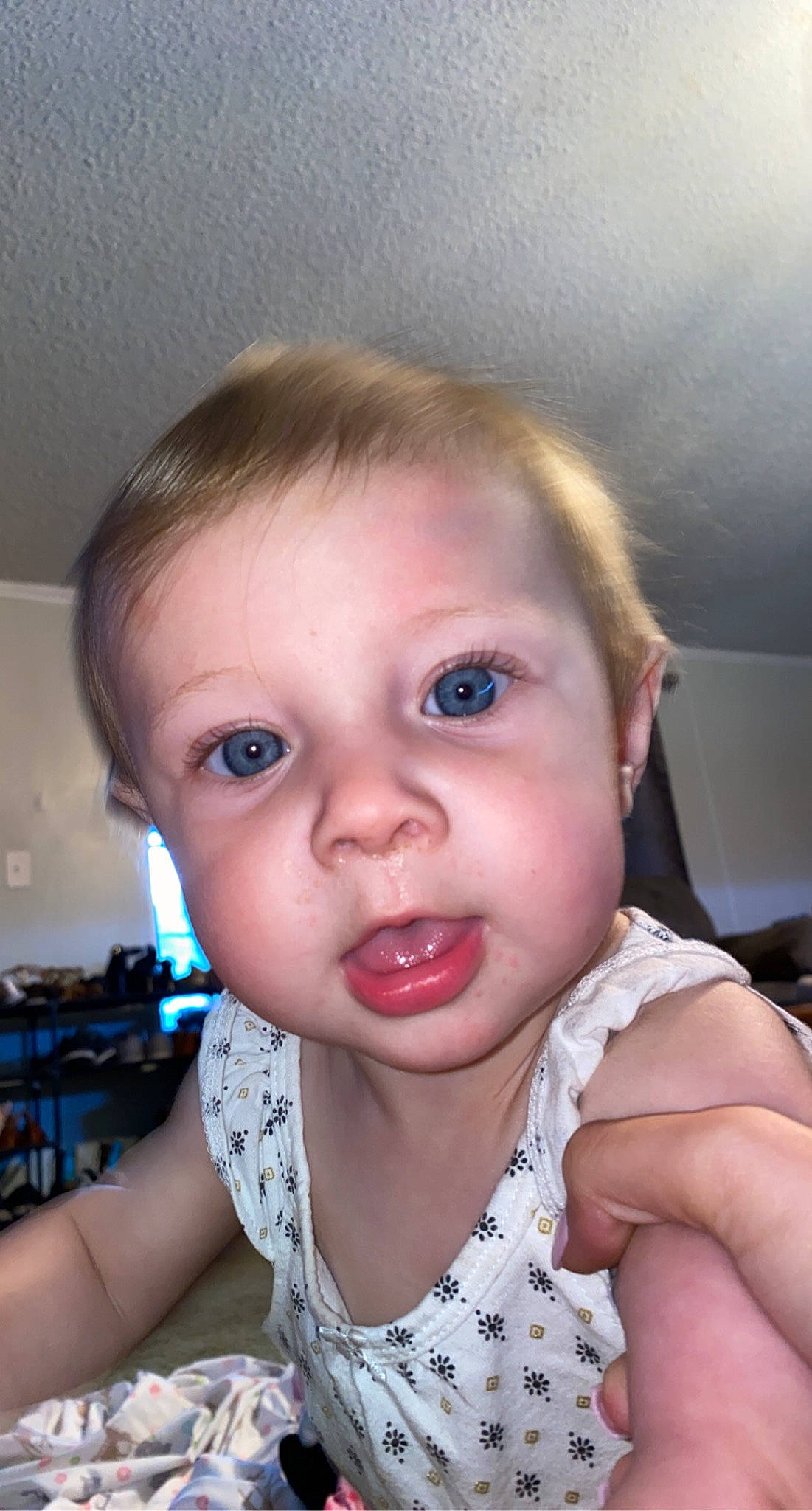 Raylee joined the competition — help win amazing prizes! baby, cheek, chin, ear, eye, eyebrow, eyelash, finger, hair, happy, head, iris, jaw, lip, mouth, neck, nose, person, skin, toddler
